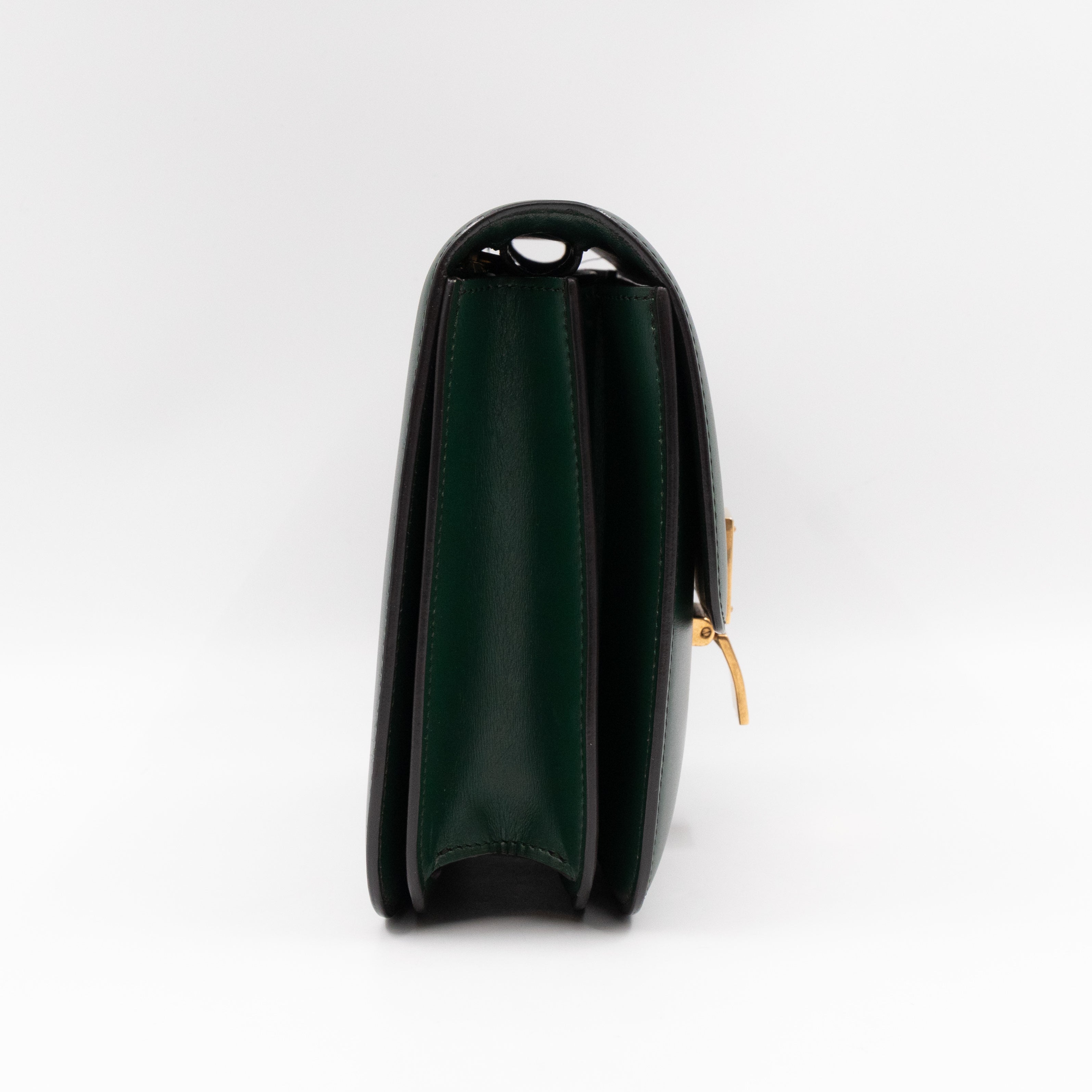 Classic Box Medium Green Leather