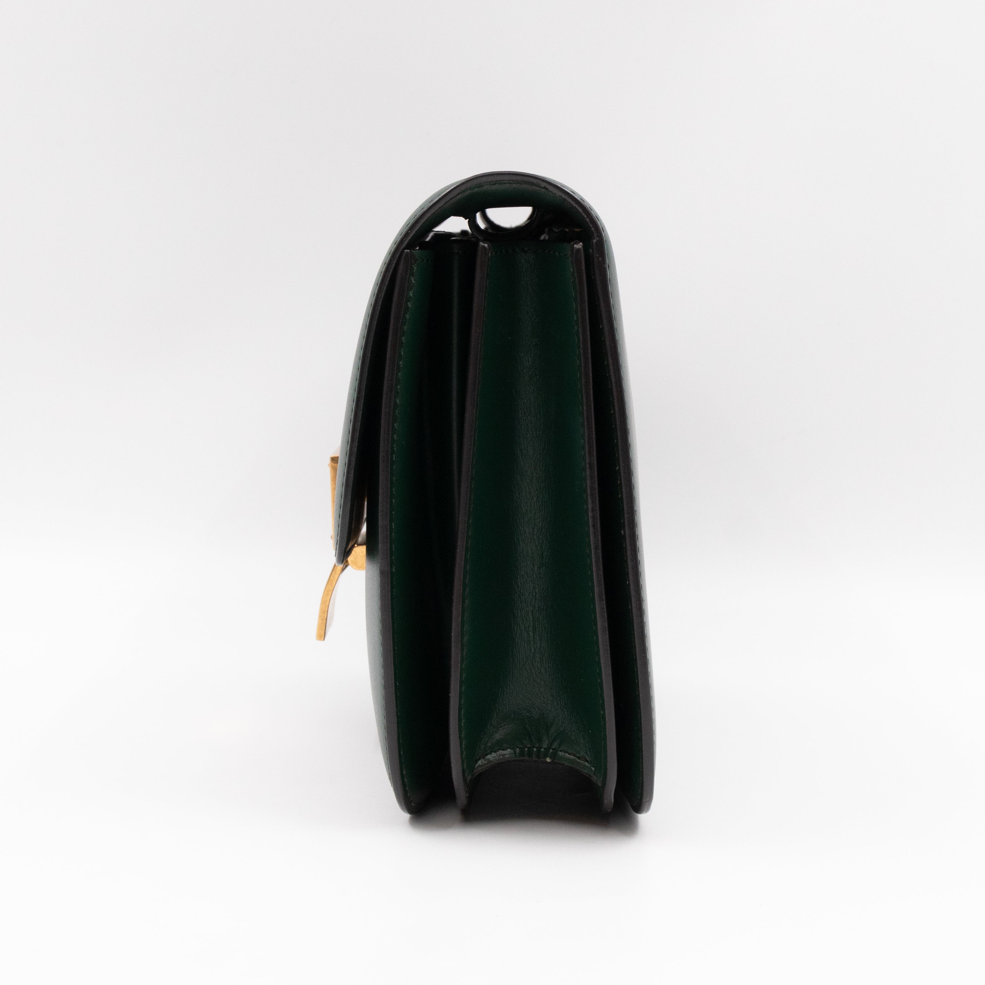 Classic Box Medium Green Leather