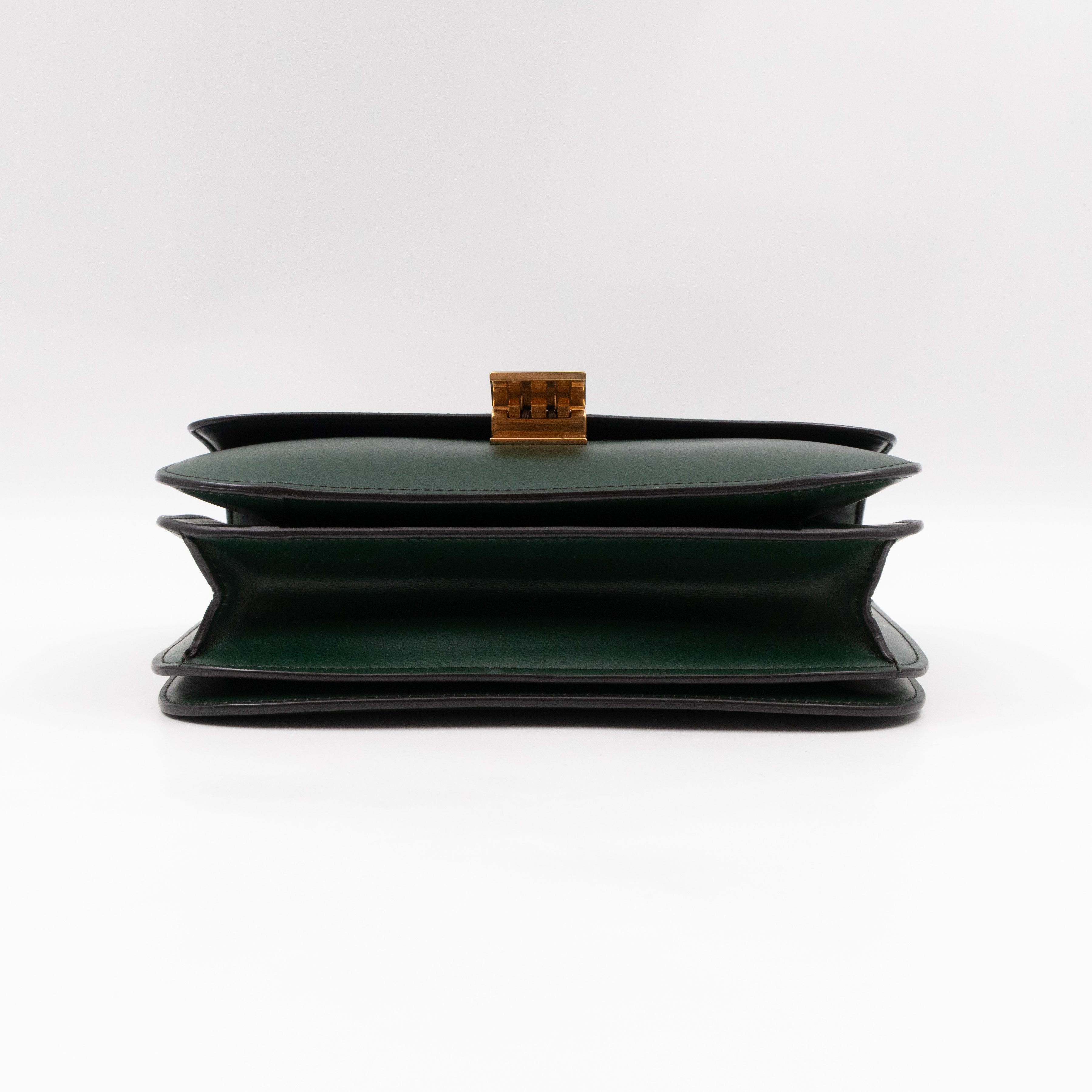 Classic Box Medium Green Leather