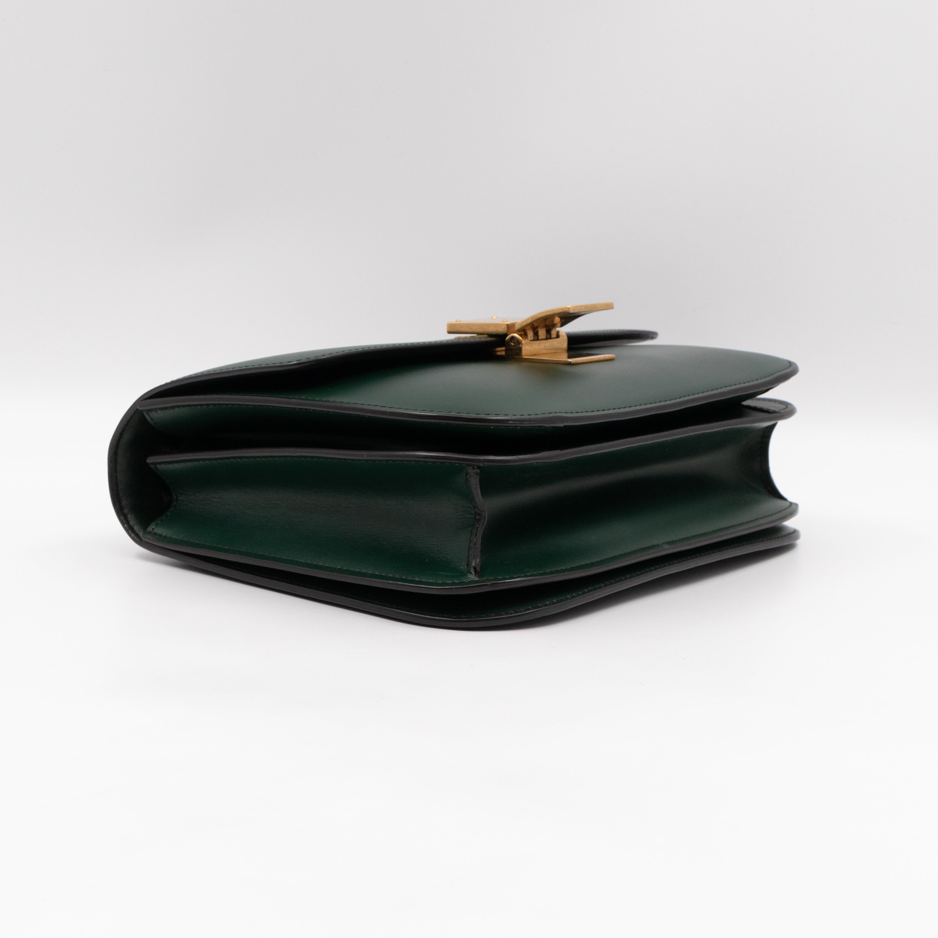 Classic Box Medium Green Leather