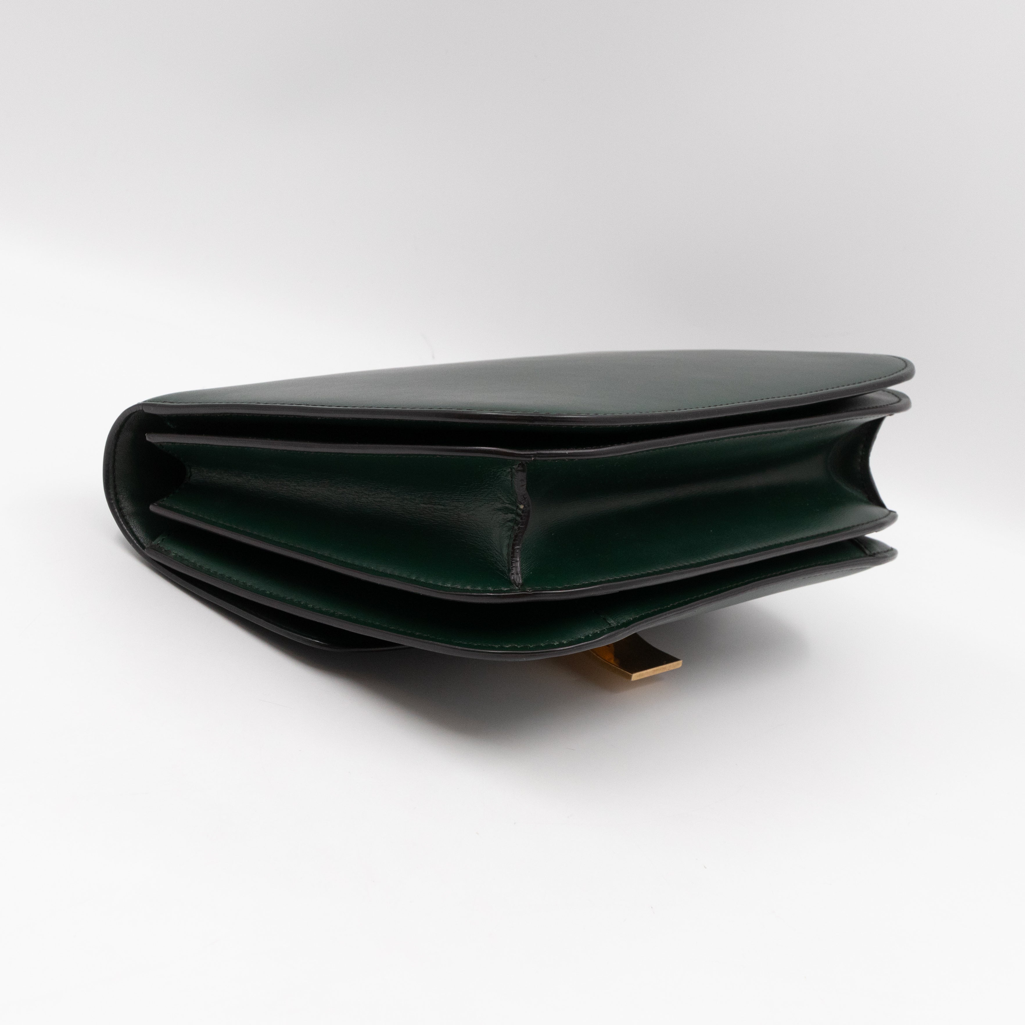 Classic Box Medium Green Leather