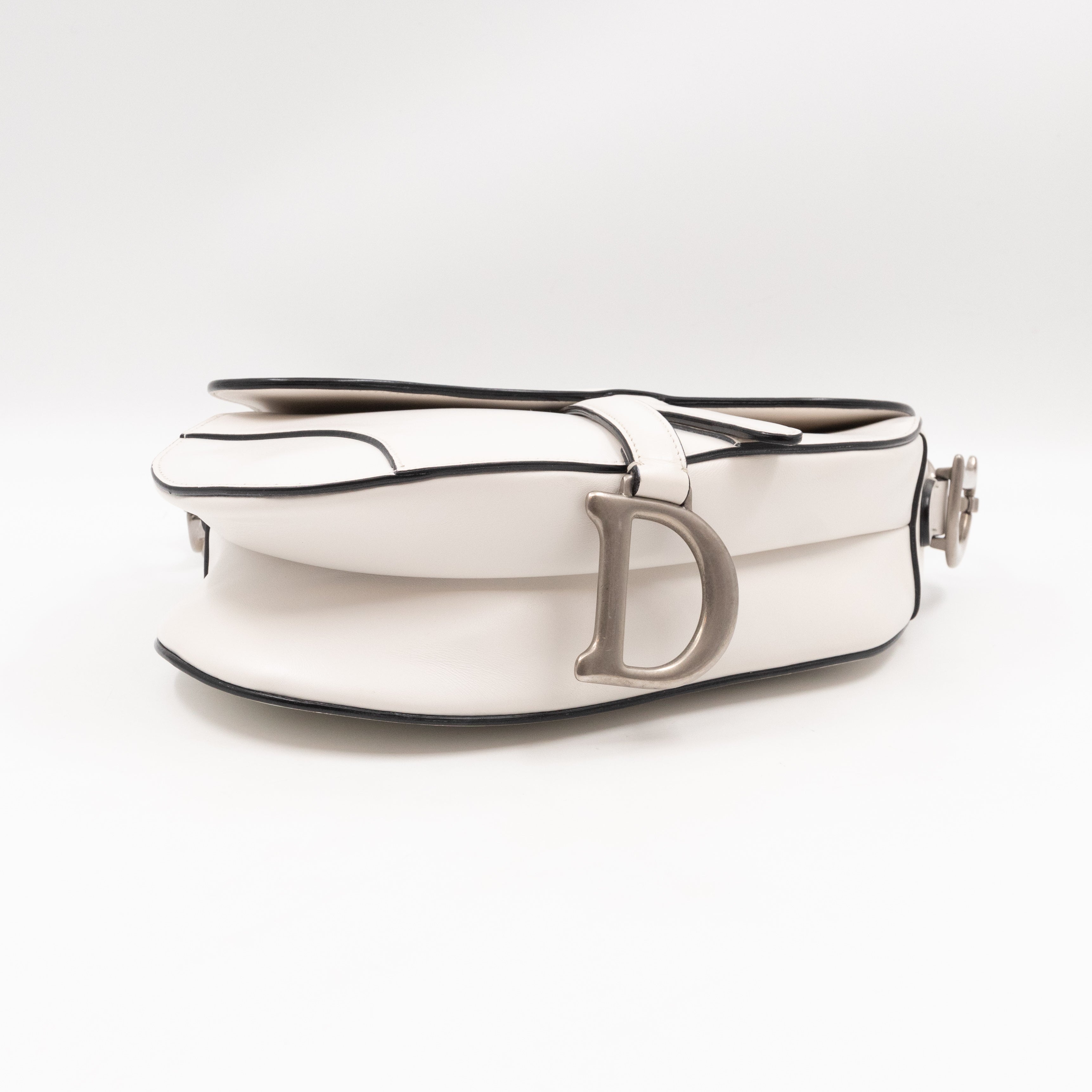 Saddle Bag White Leather