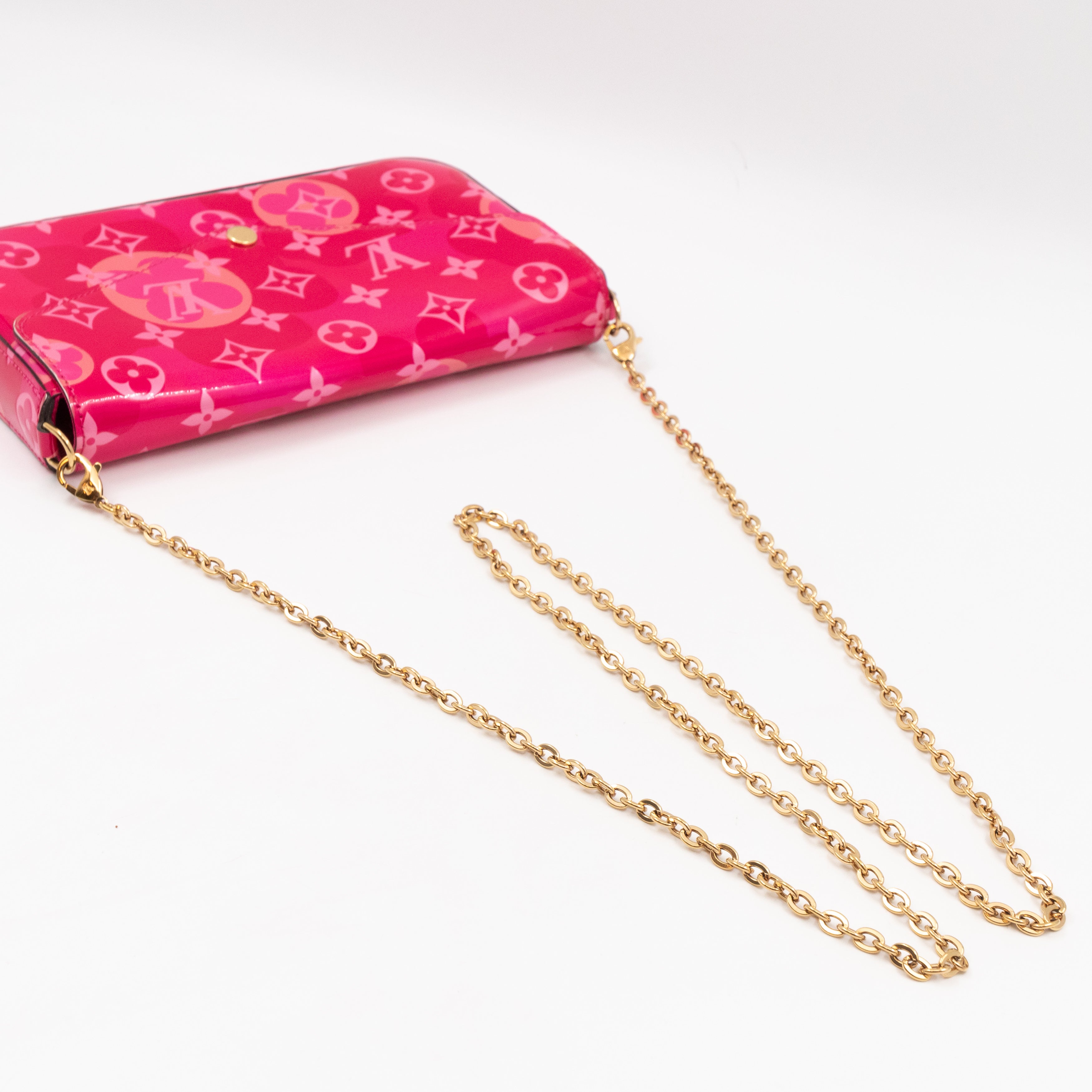 Pochette Felicie Vernis Valentine Fuchsia