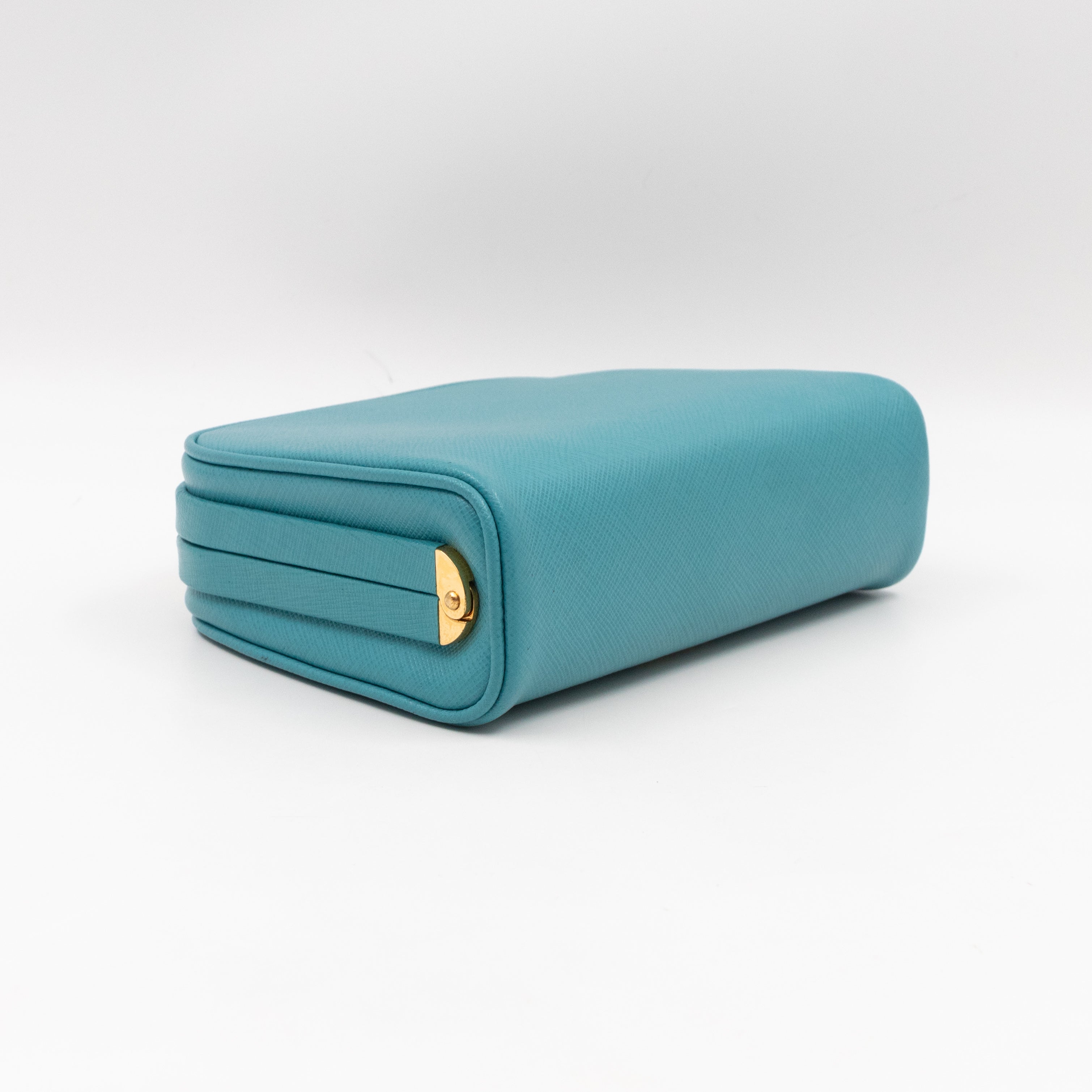 Clutch Turquoise Saffiano Leather