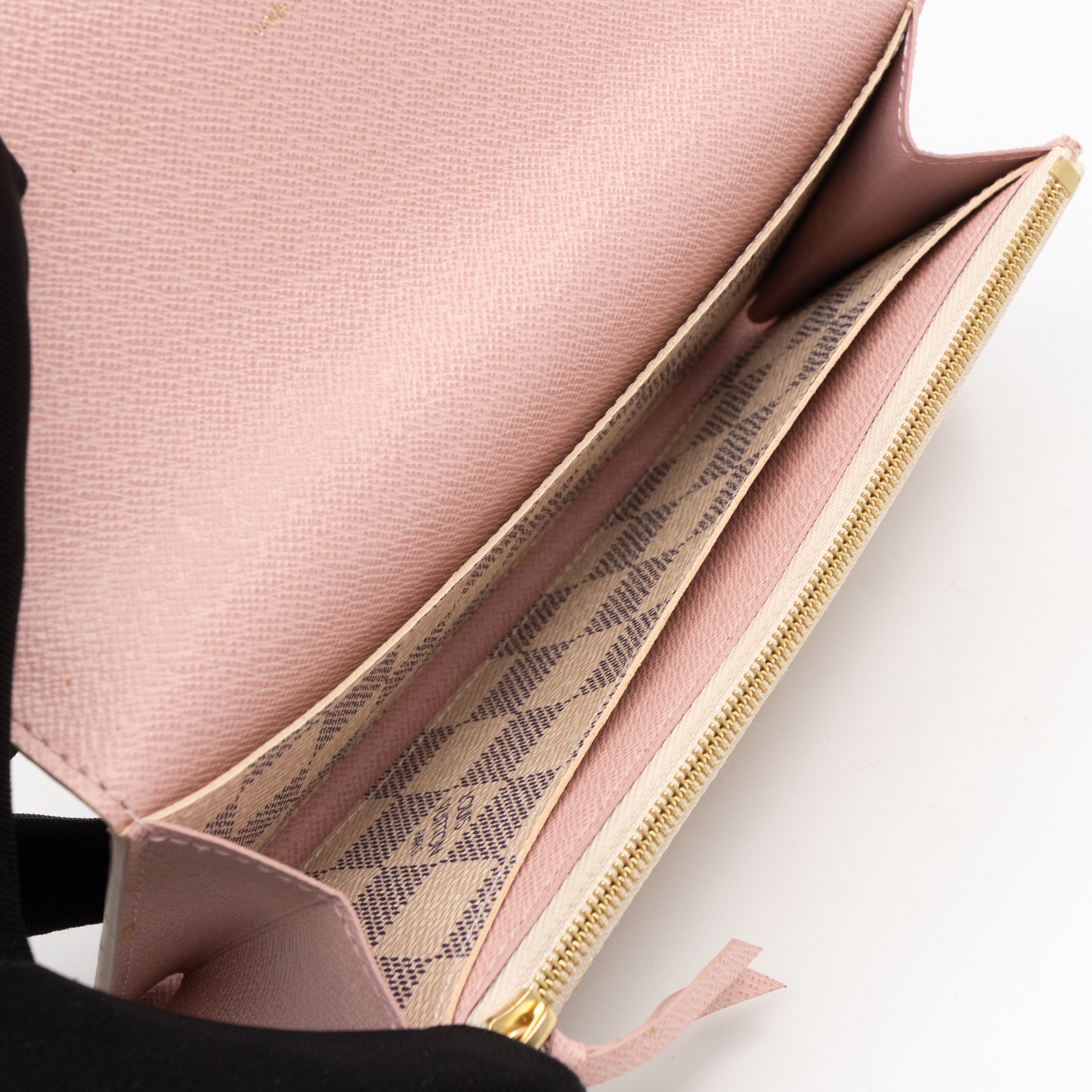 Emilie Wallet Damier Azur Rose Ballerine