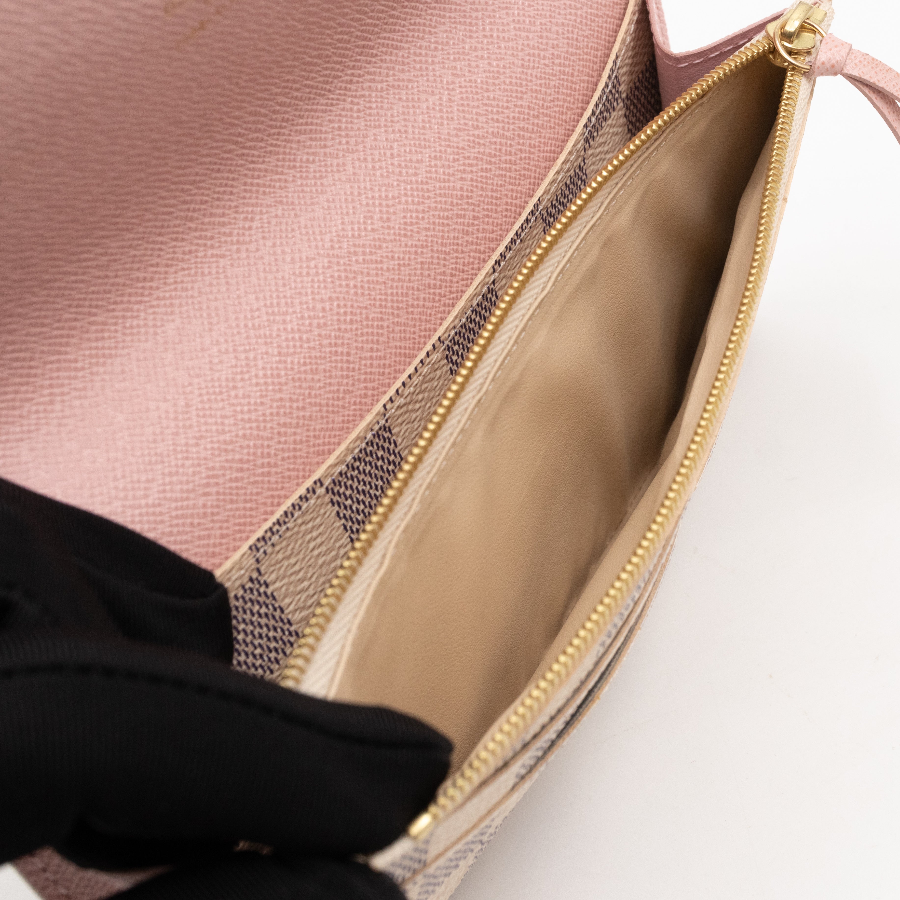 Emilie Wallet Damier Azur Rose Ballerine