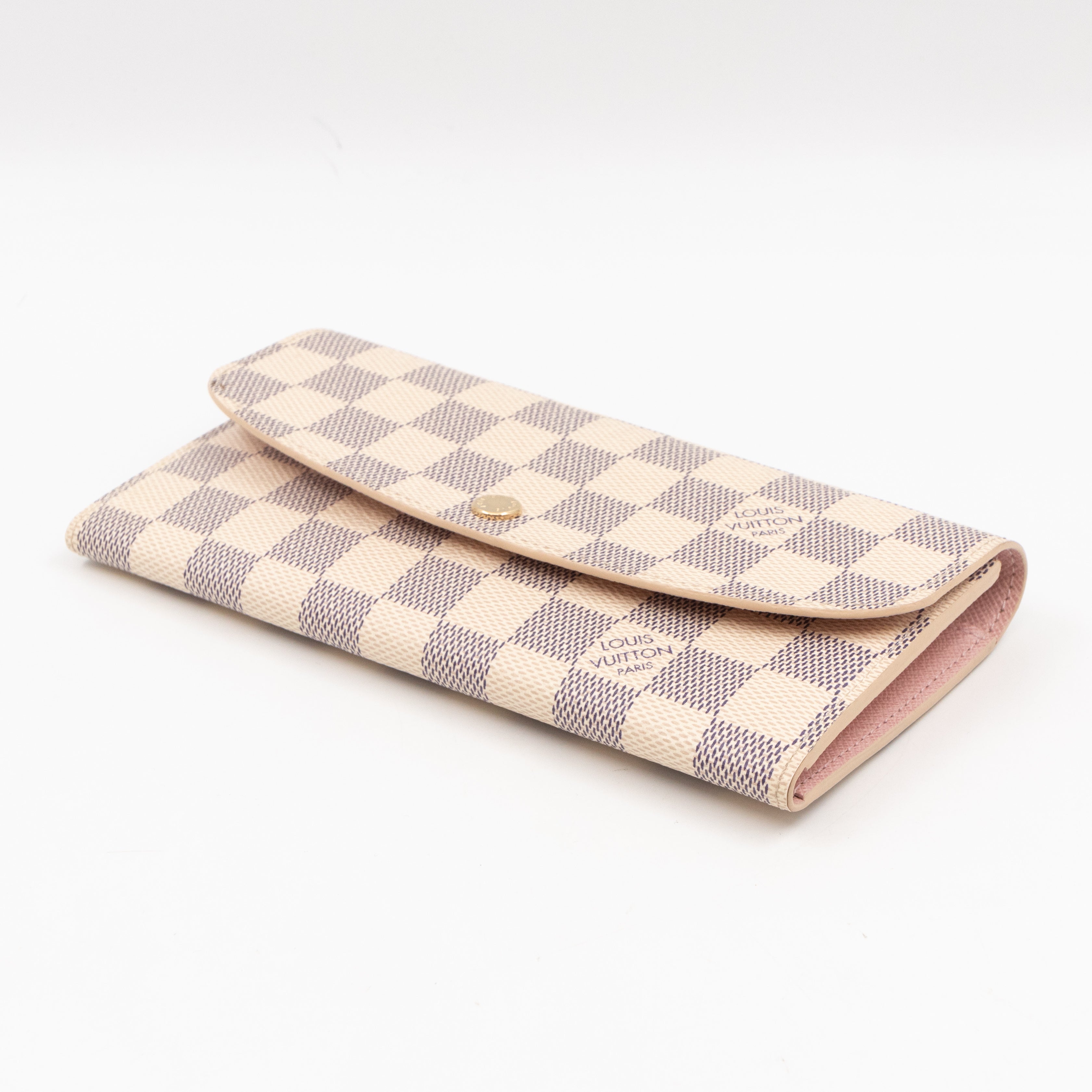 Emilie Wallet Damier Azur Rose Ballerine