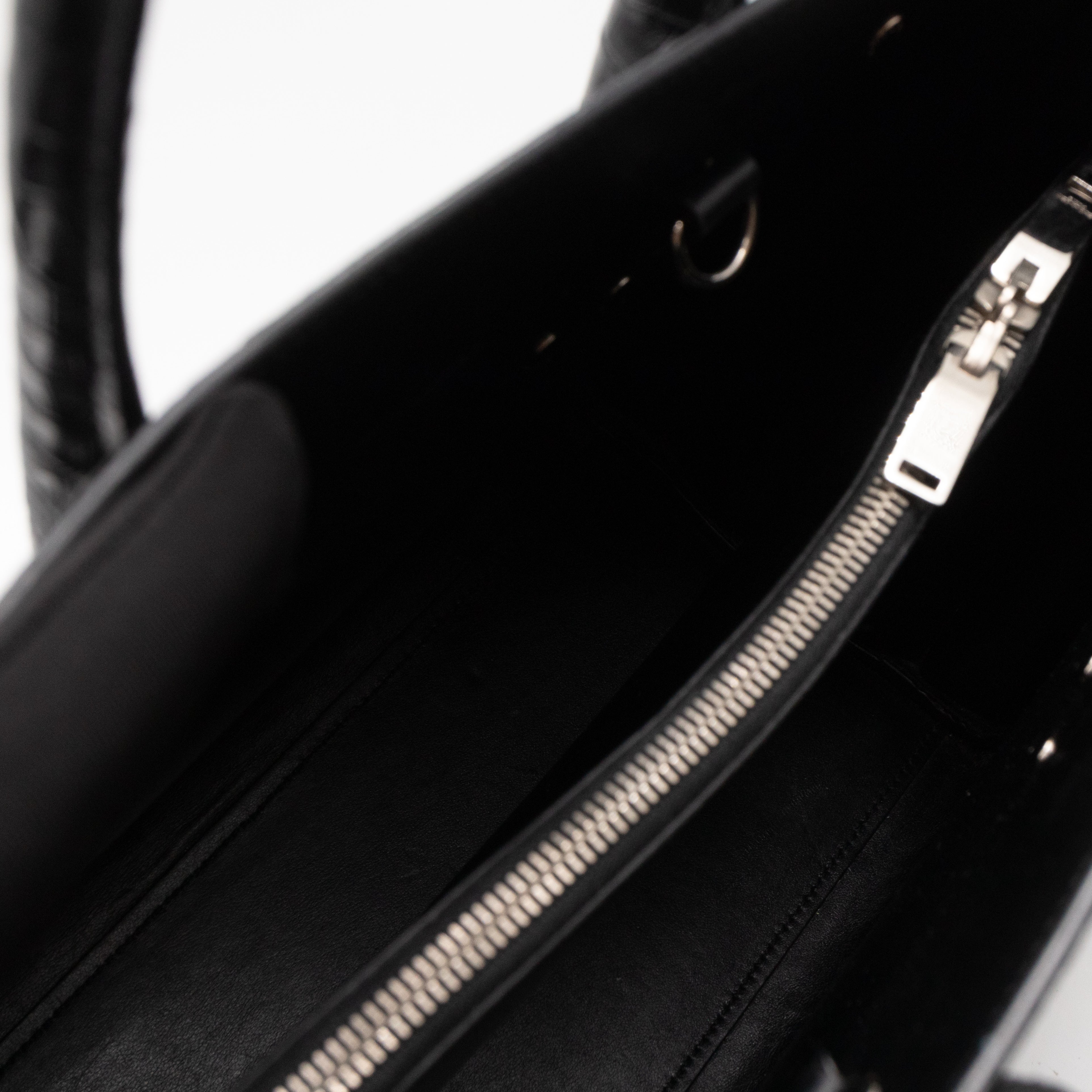 Sac de Jour Small Black Croc Embossed Leather