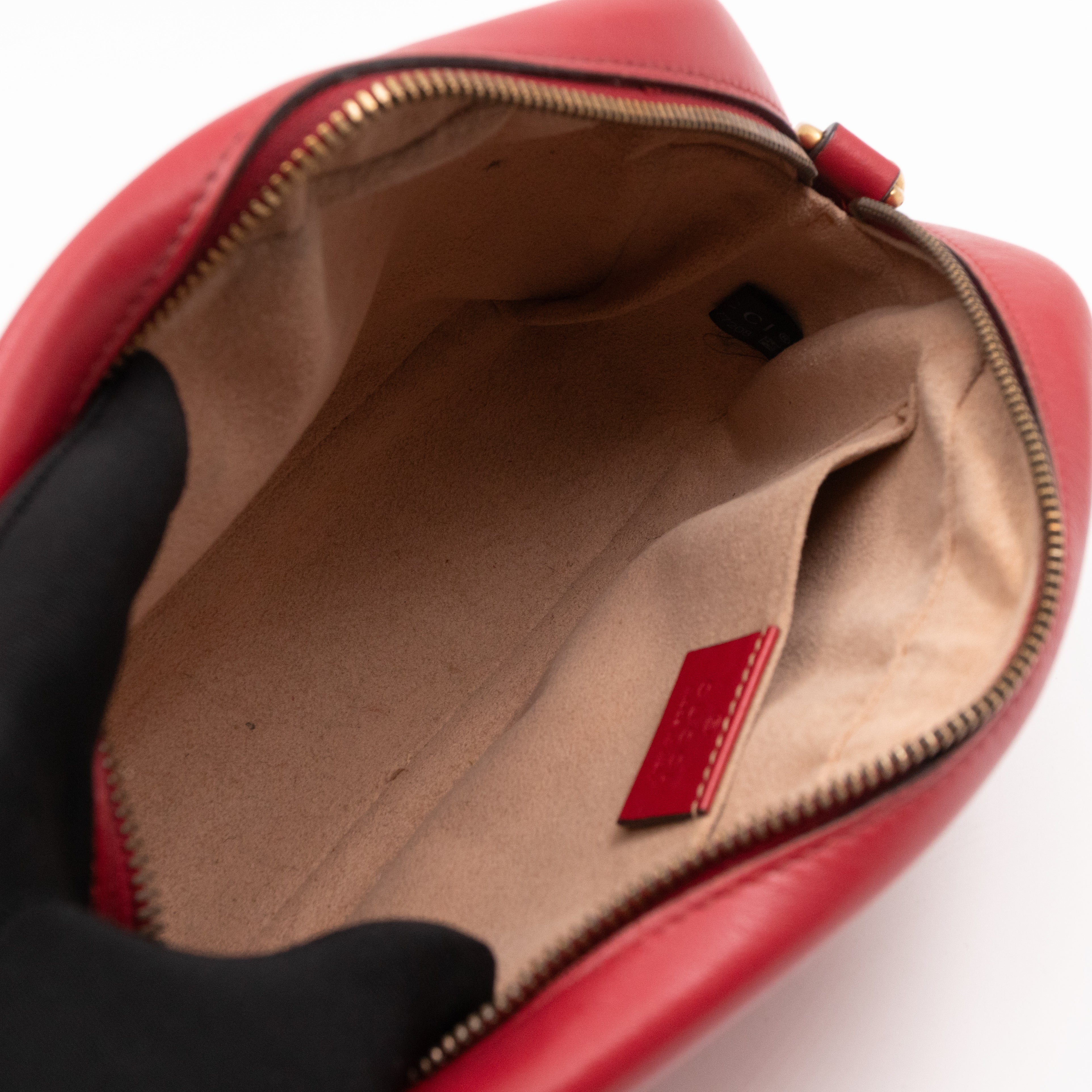 GG Marmont Small Matelasse Red Leather