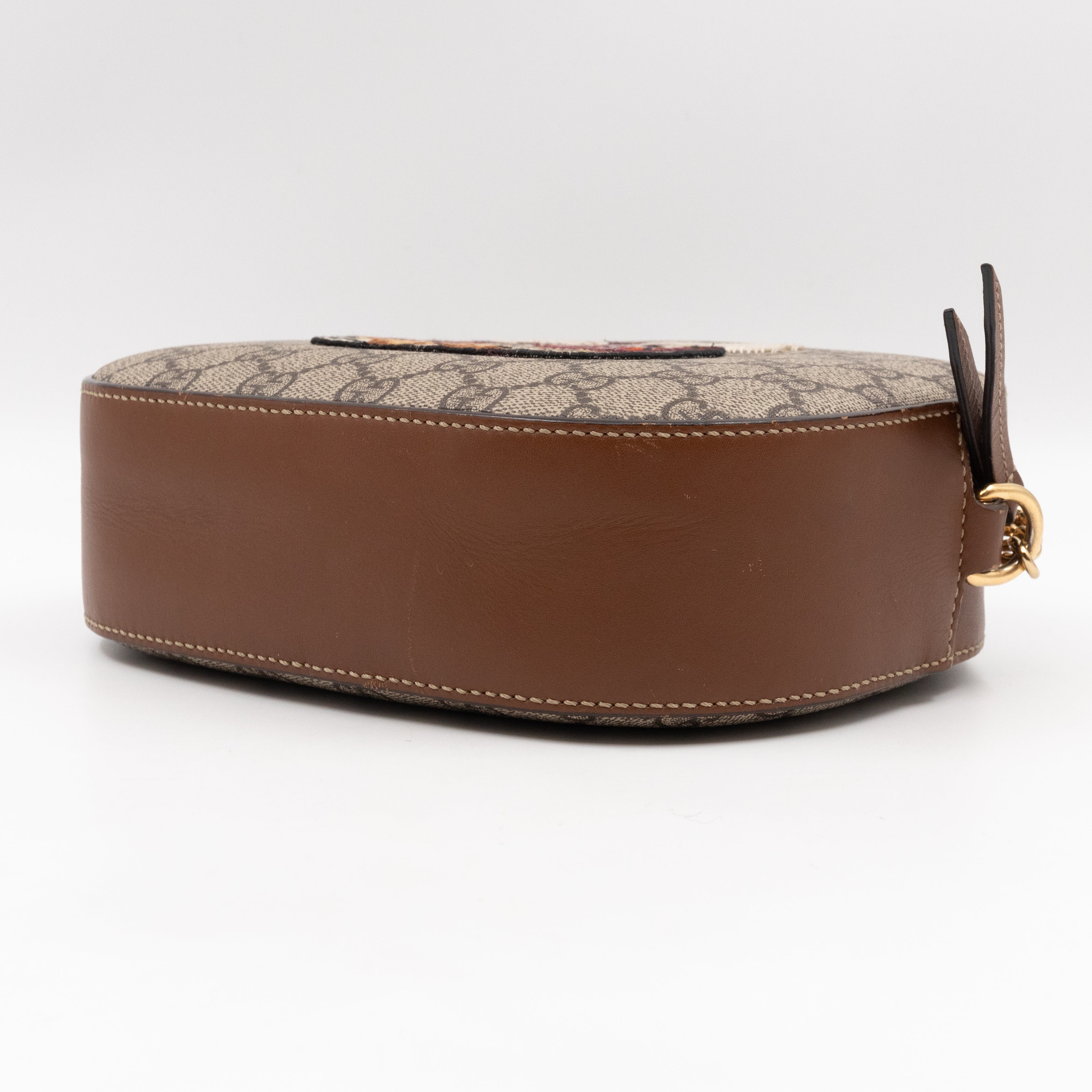 GG Supreme Mini Chain Shoulder Bag Tiger Embroidered