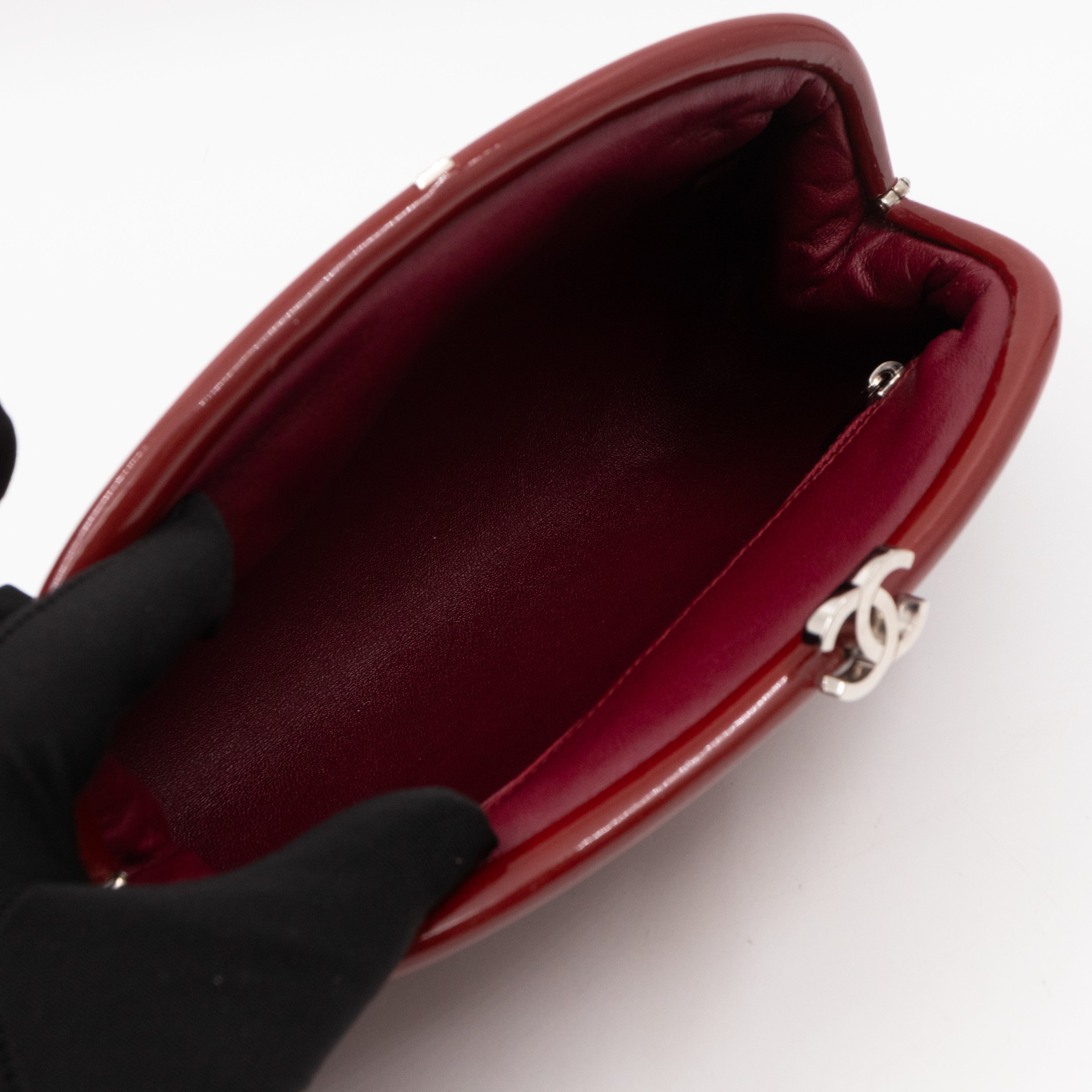 Timeless Clutch Quilted Red Patent Leather