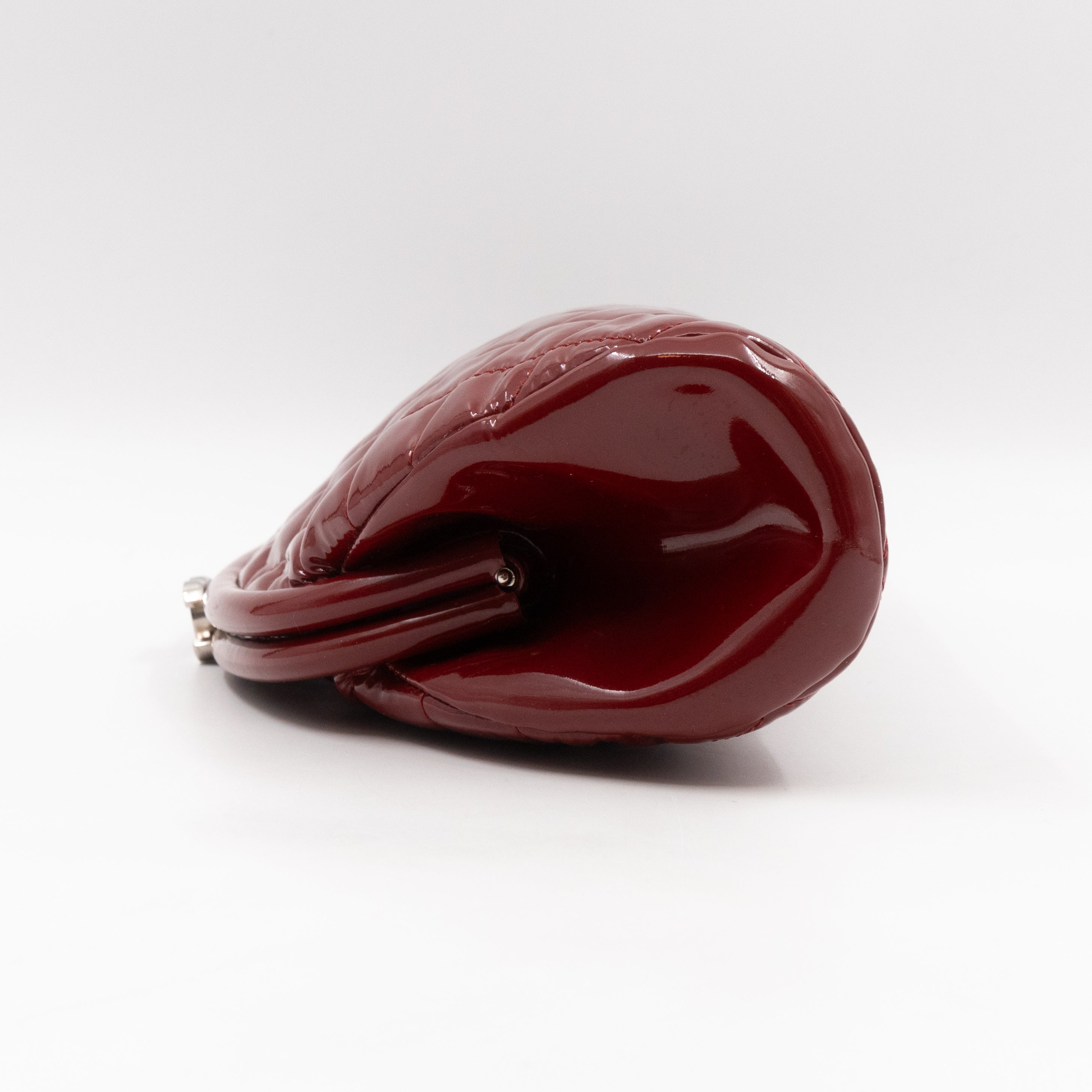 Timeless Clutch Quilted Red Patent Leather