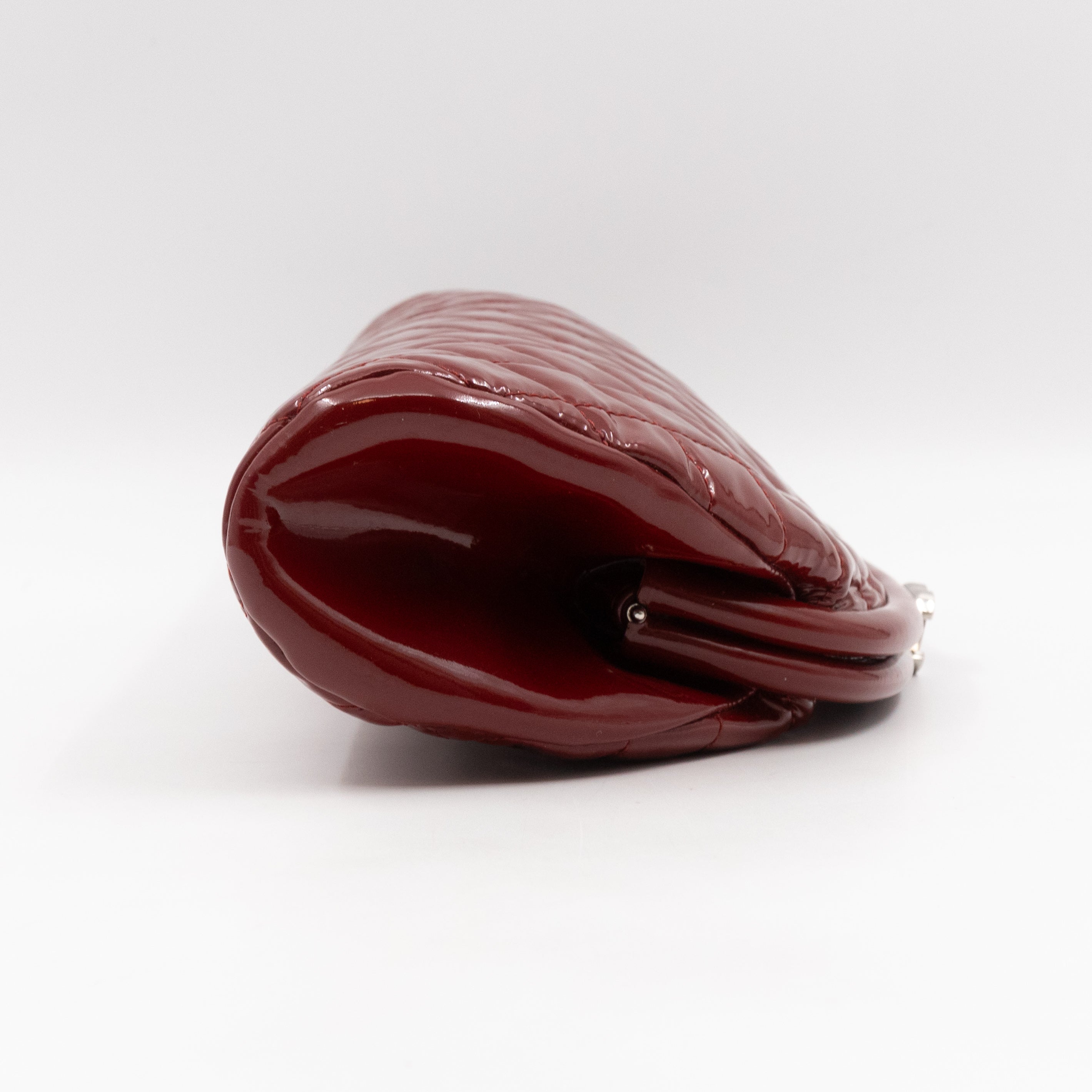 Timeless Clutch Quilted Red Patent Leather