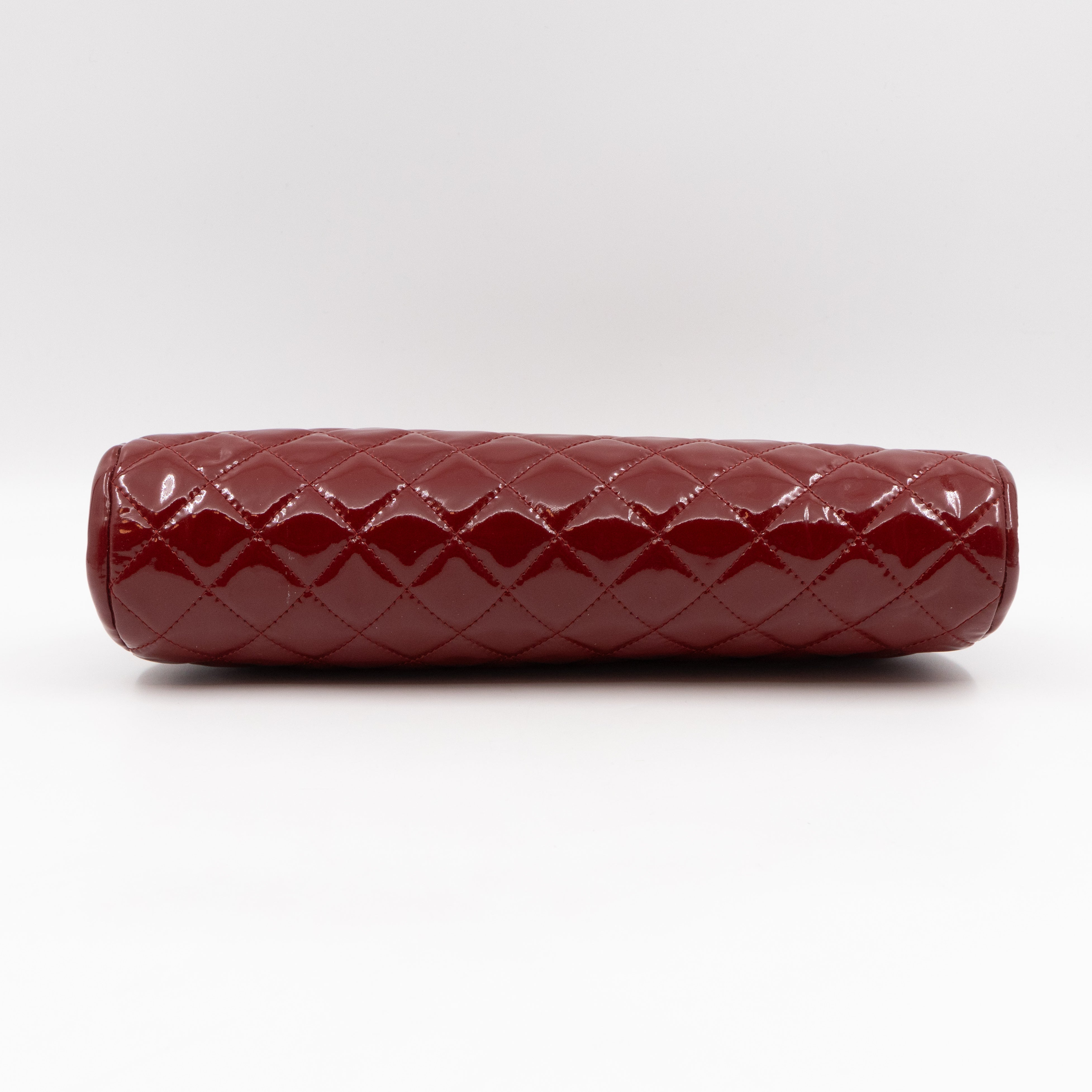 Timeless Clutch Quilted Red Patent Leather
