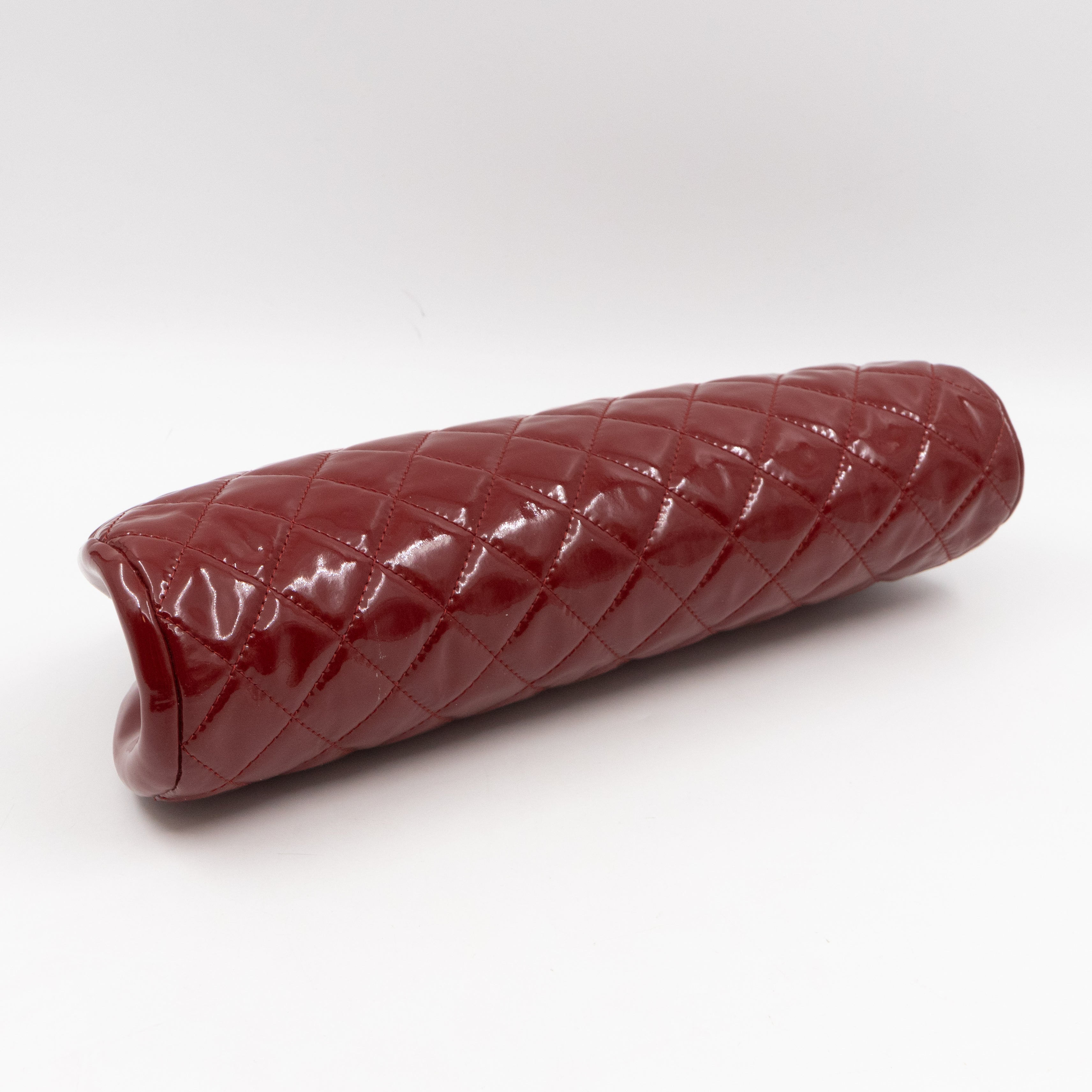 Timeless Clutch Quilted Red Patent Leather