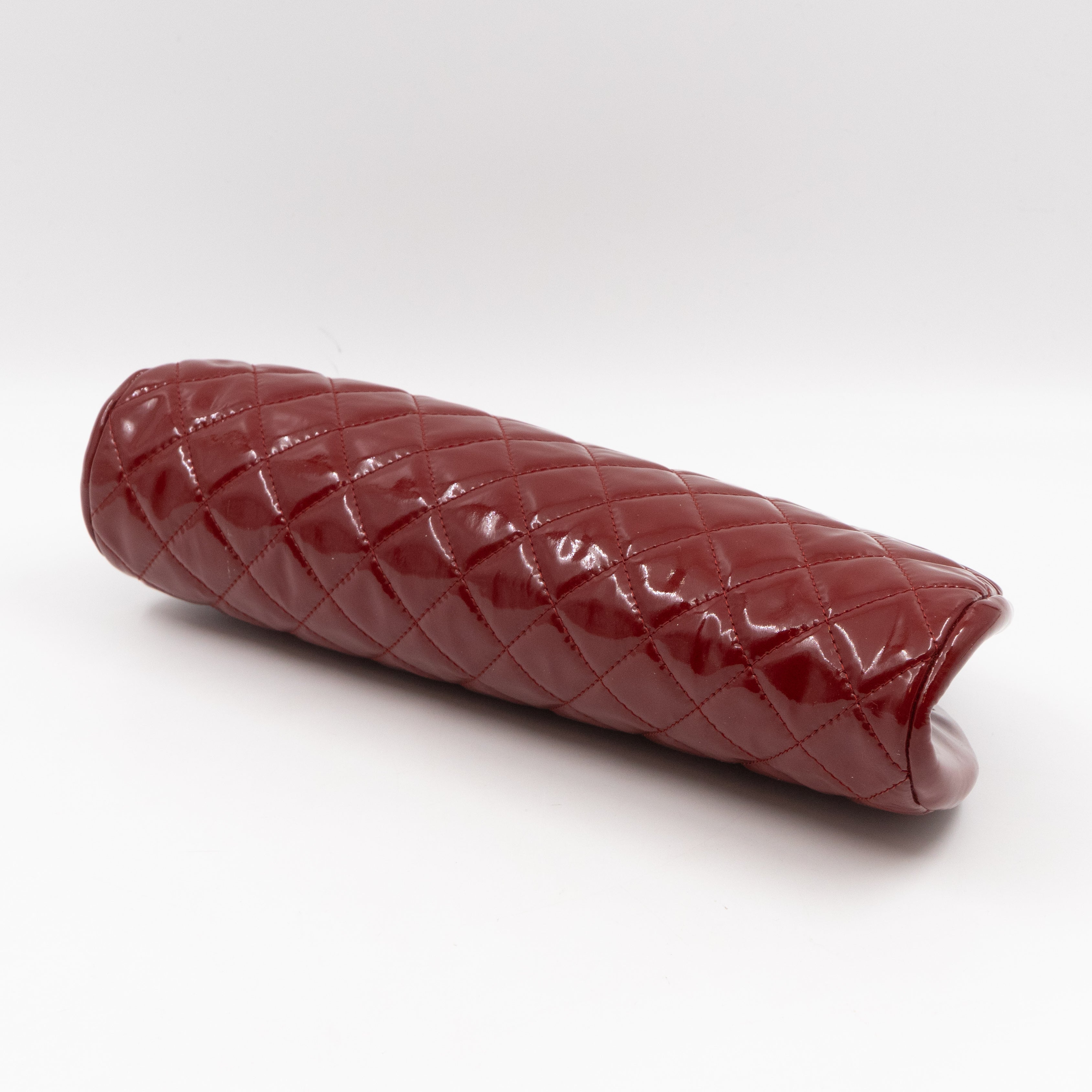 Timeless Clutch Quilted Red Patent Leather
