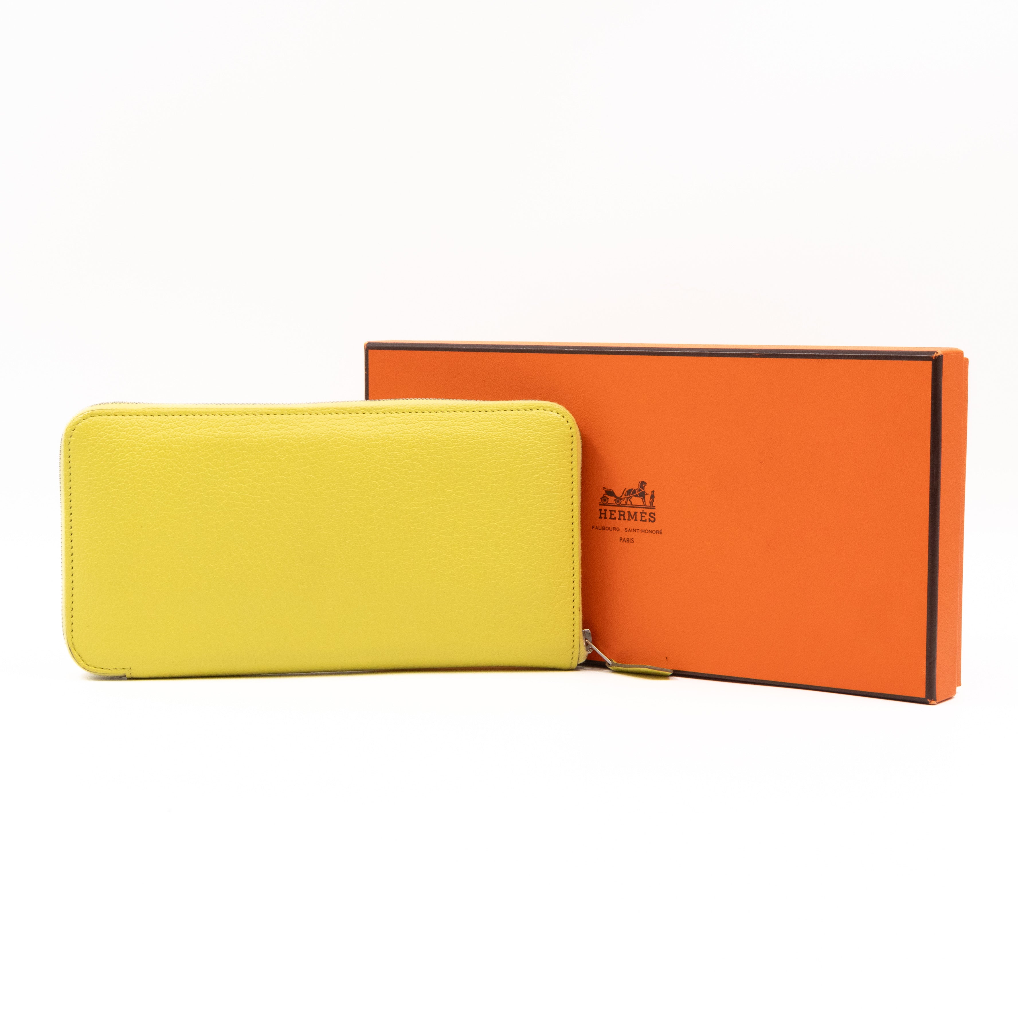 Azap Classique Long Wallet Yellow Leather