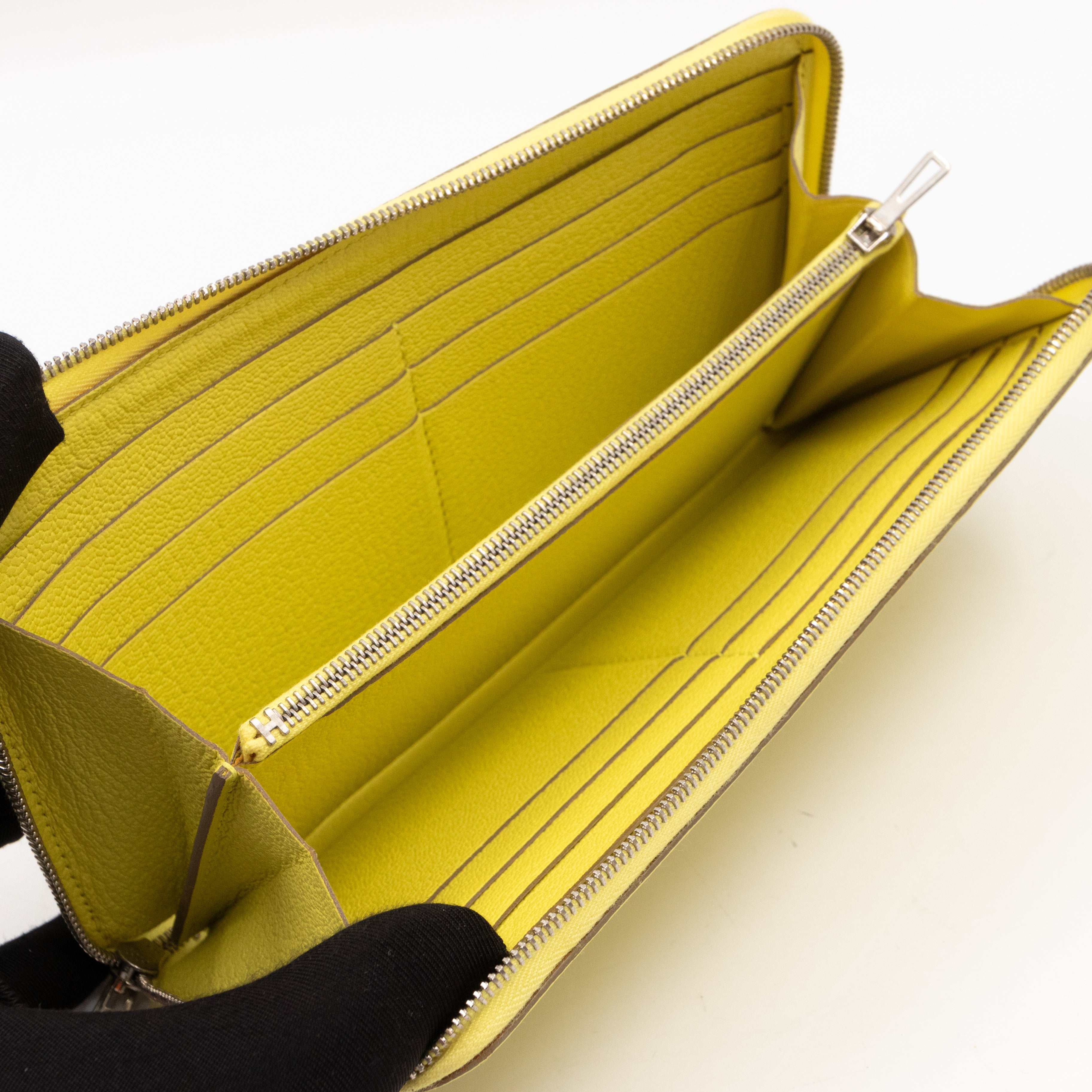 Azap Classique Long Wallet Yellow Leather