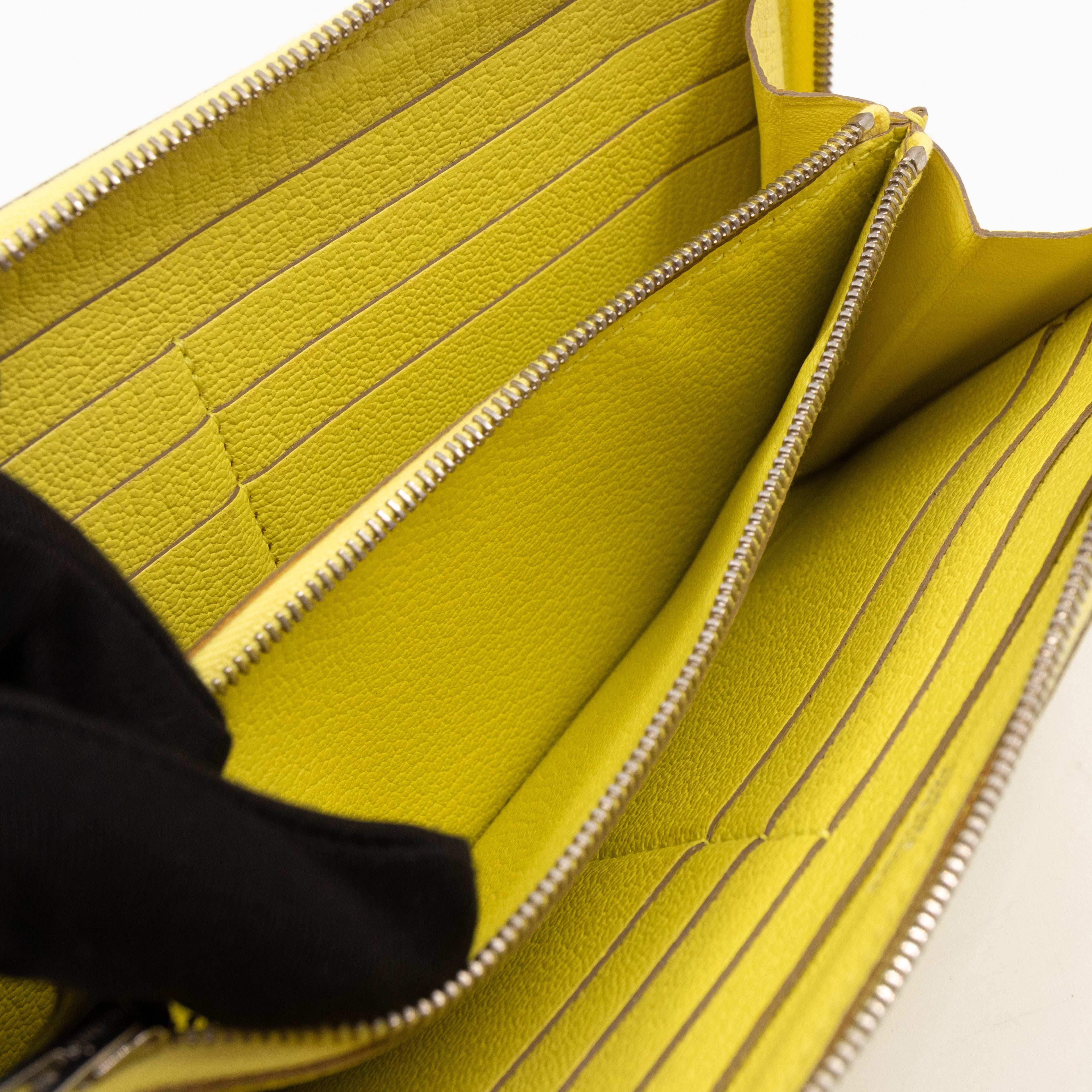 Azap Classique Long Wallet Yellow Leather