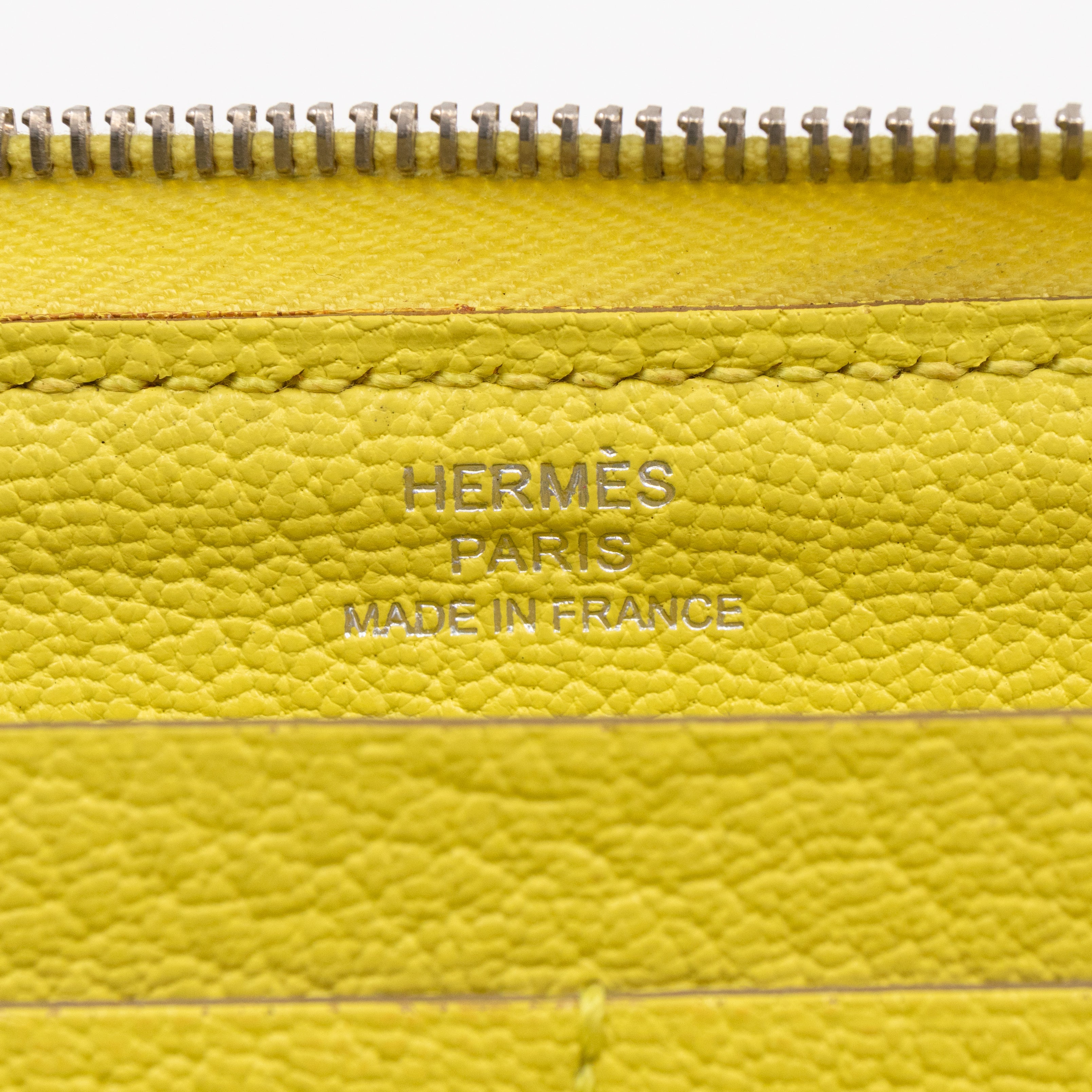 Azap Classique Long Wallet Yellow Leather
