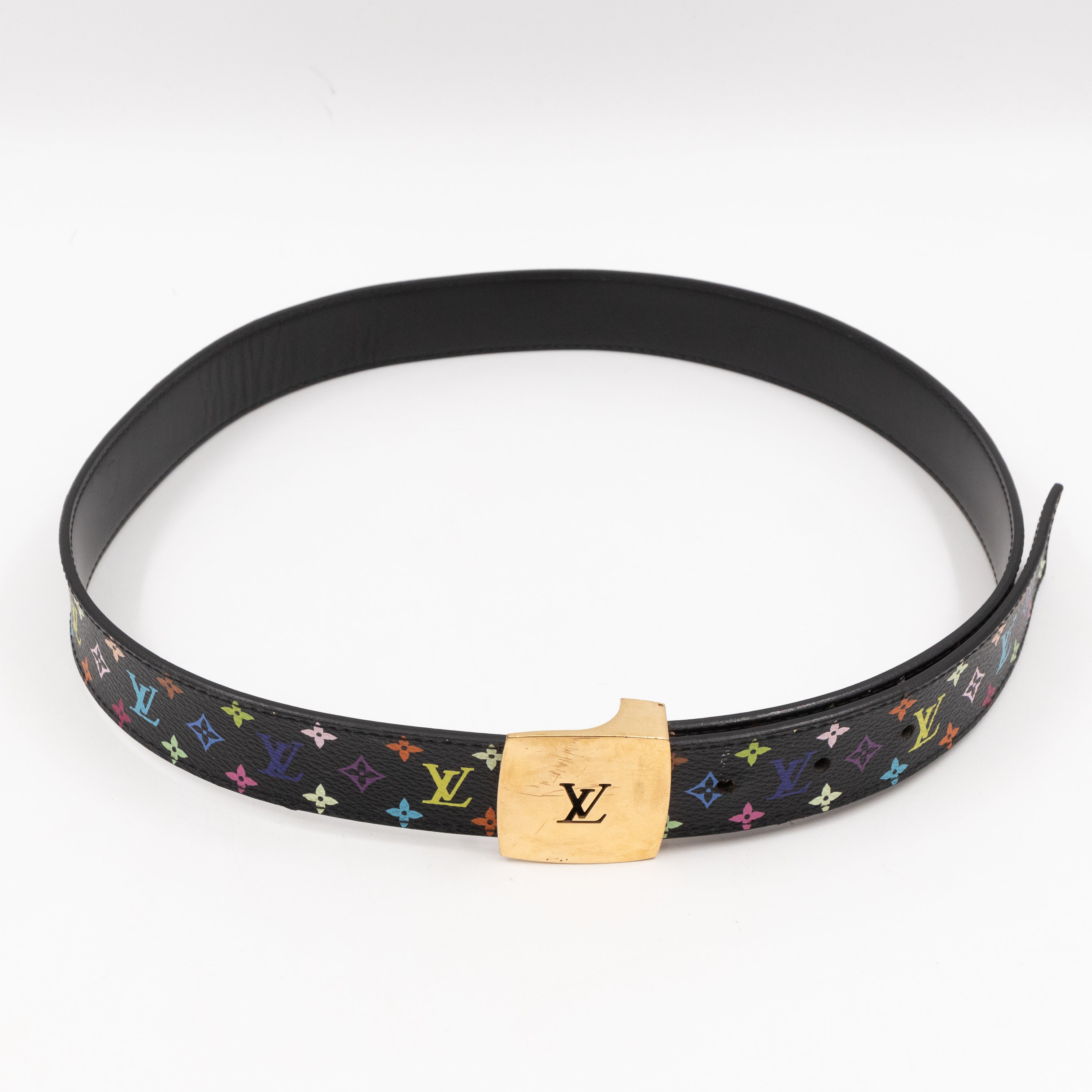 LV Cut Reversible Belt Multicolore Black Belt 80/32