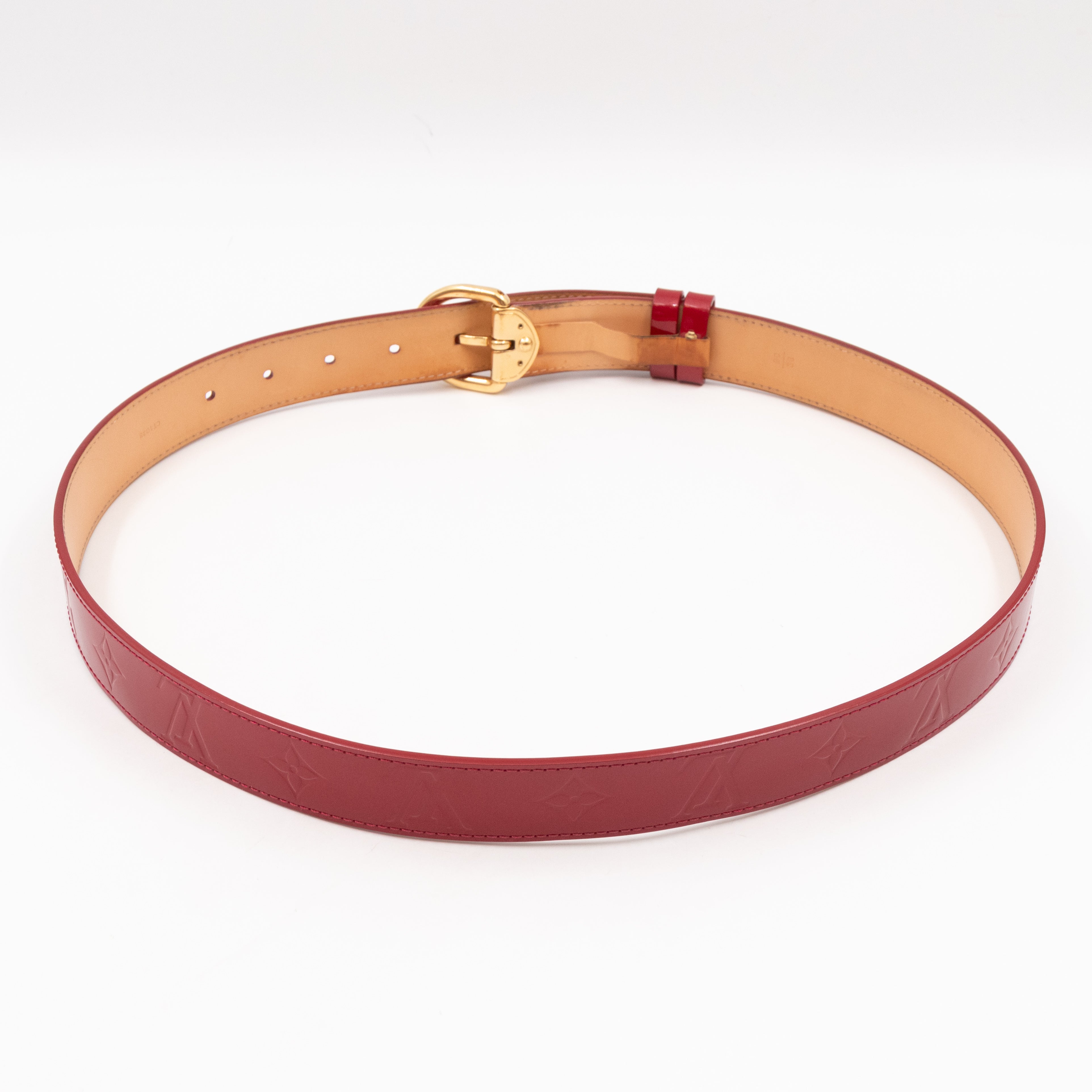 Ceinture Belt Red Vernis 90/36