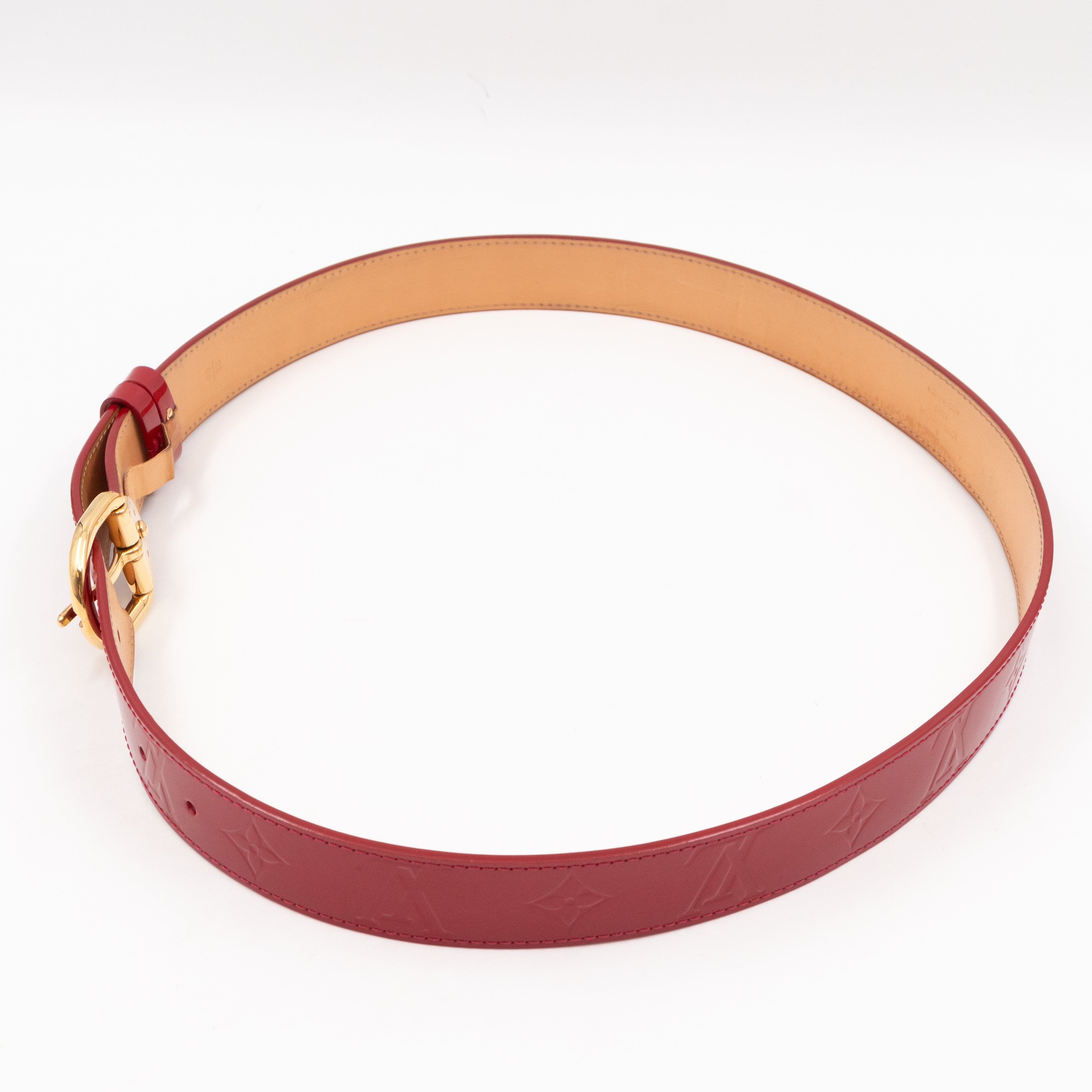 Ceinture Belt Red Vernis 90/36