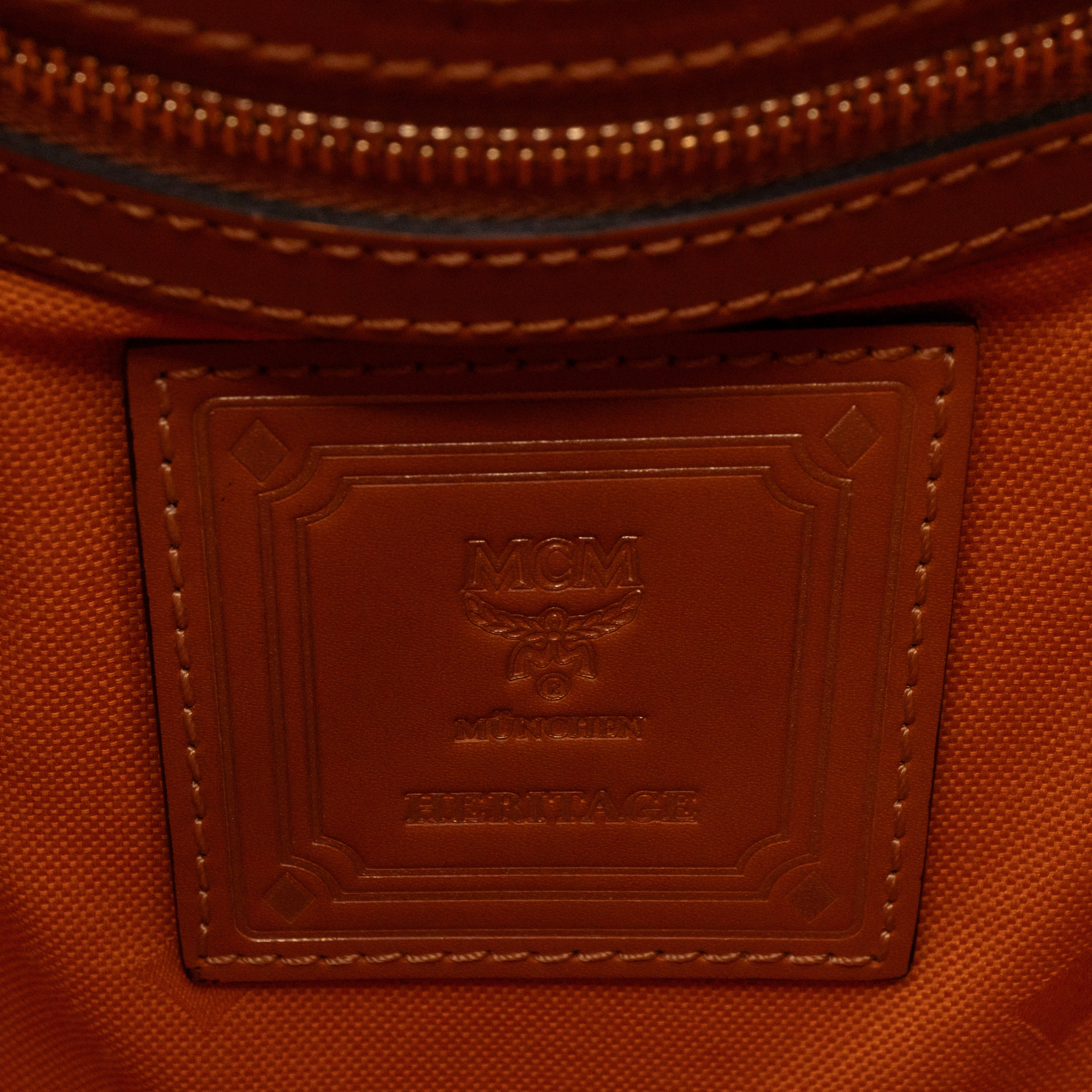 Heritage Petit Drawstring Bucket Bag Visetos Cognac