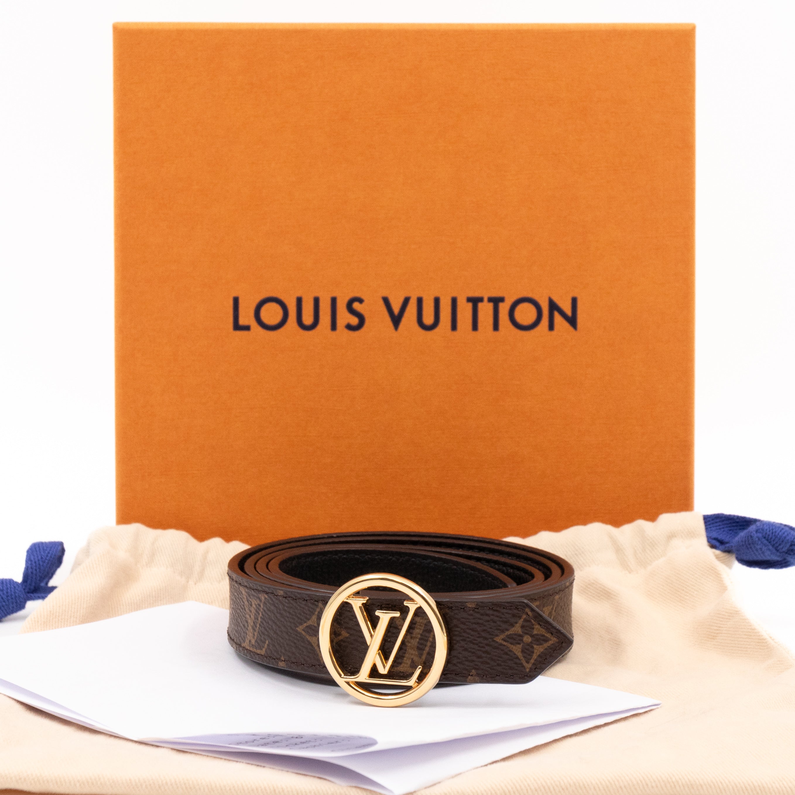 Louis Vuitton LV Circle 20mm Reversible Belt 80/32 – Queen Station