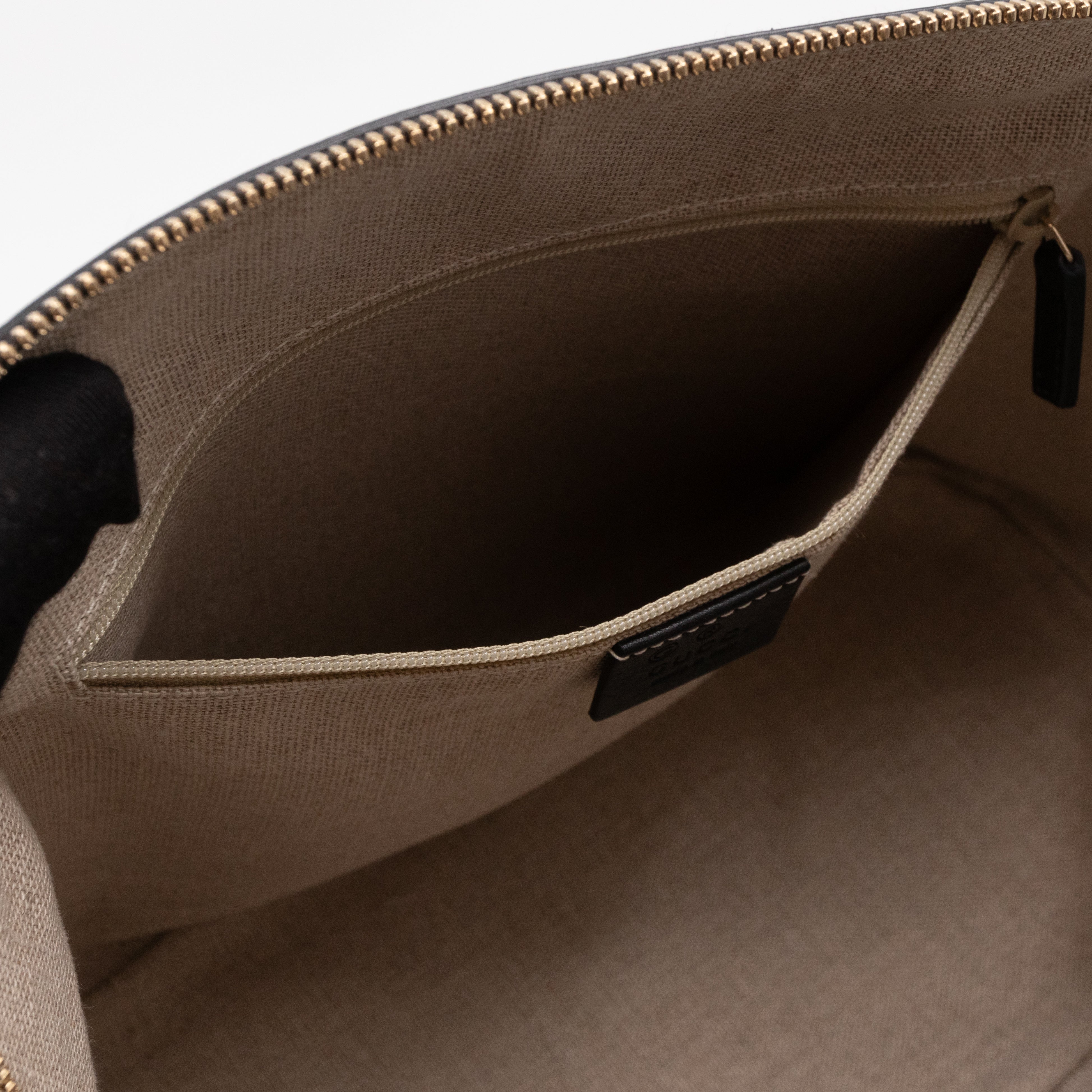 Dome Shoulder Bag Microguccissima Black Leather