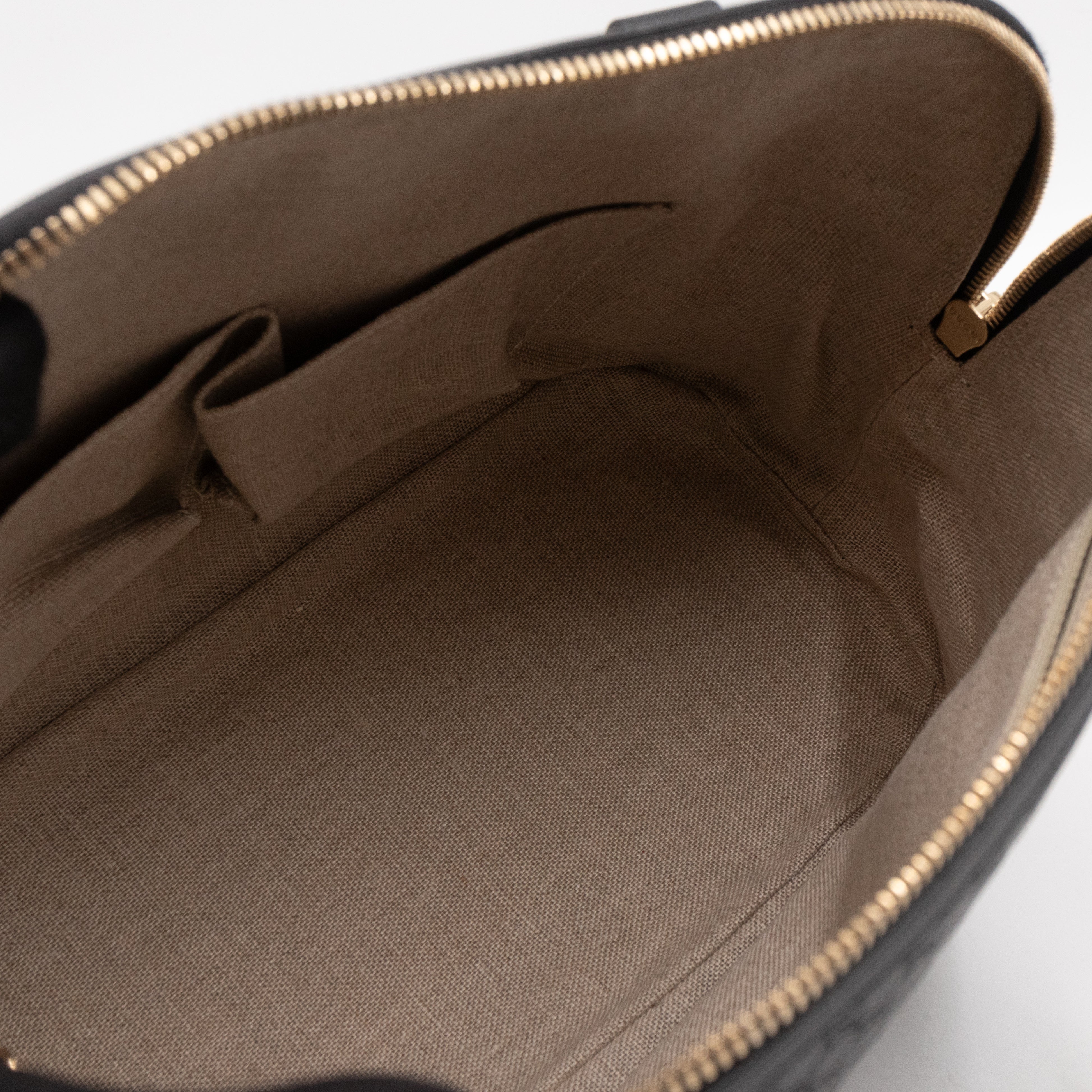 Dome Shoulder Bag Microguccissima Black Leather