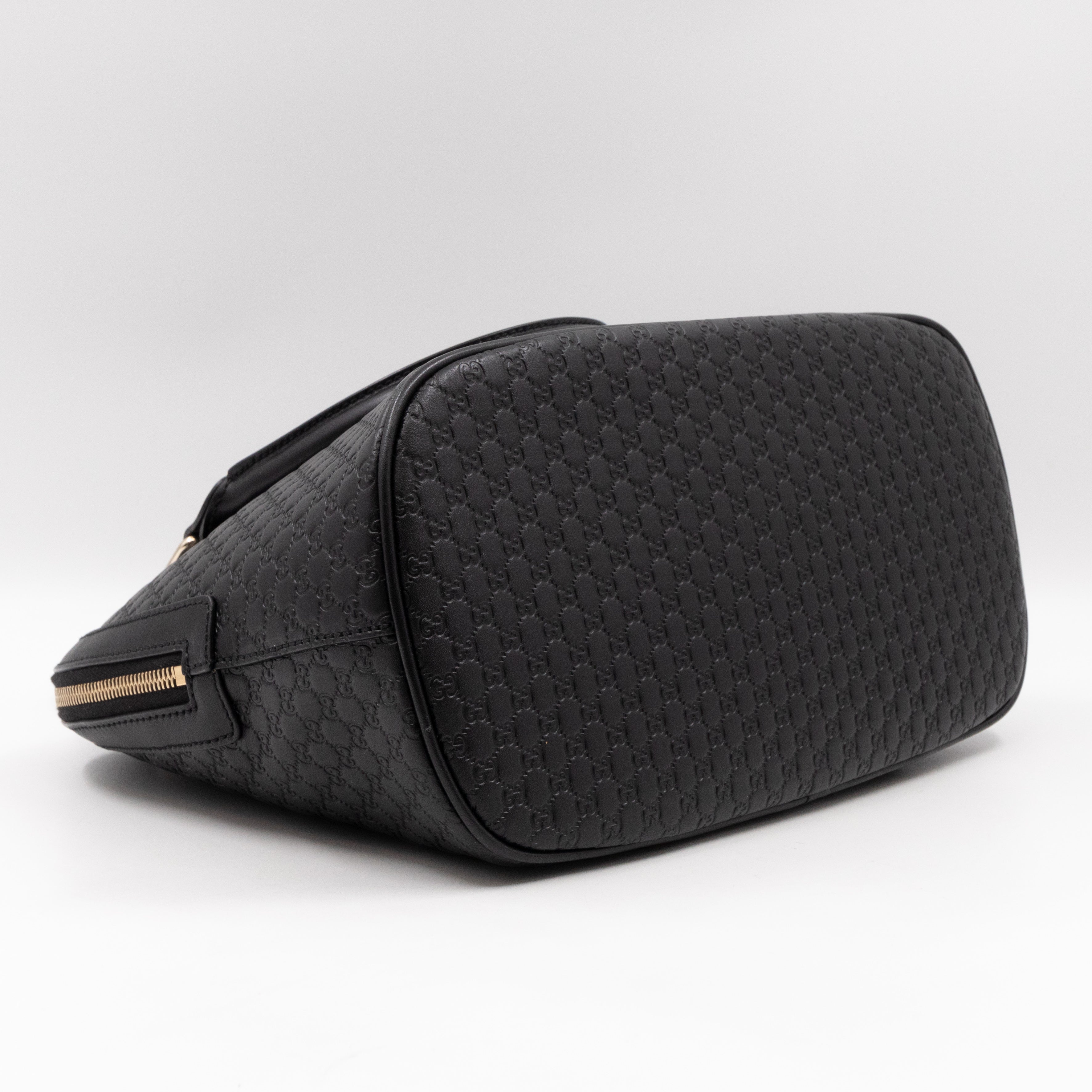 Dome Shoulder Bag Microguccissima Black Leather