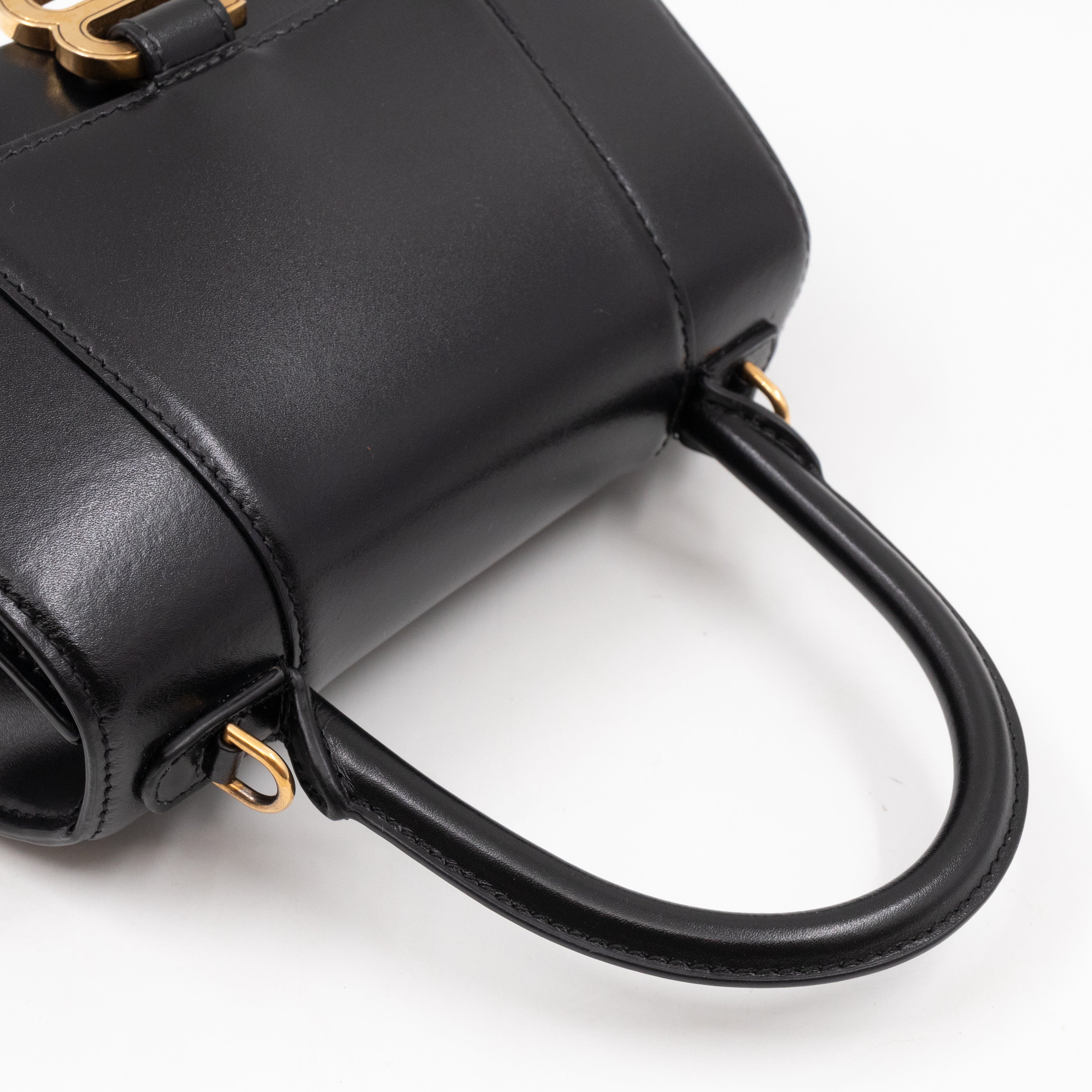 Hourglass Small Bag Box Black Calfskin