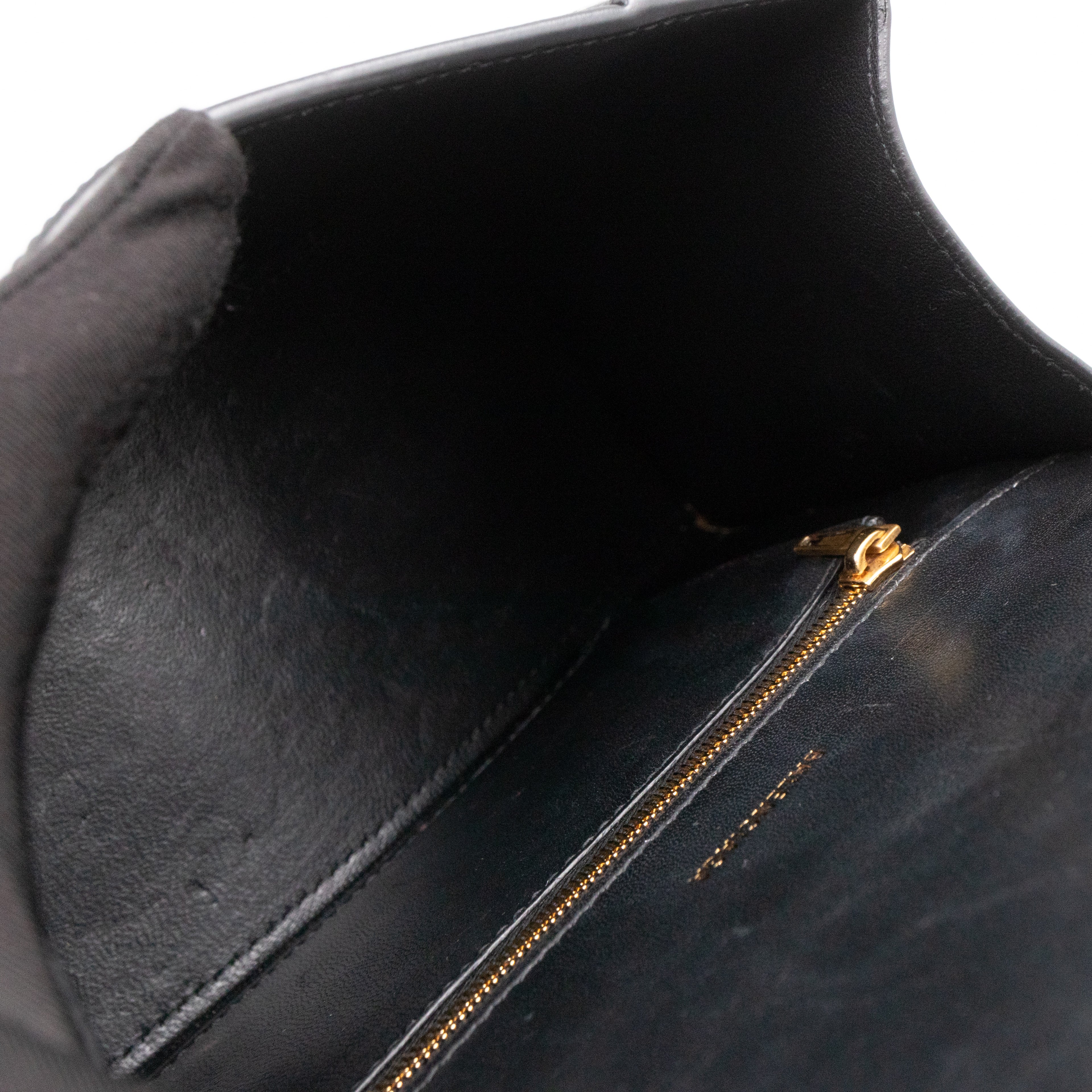 Hourglass Small Bag Box Black Calfskin