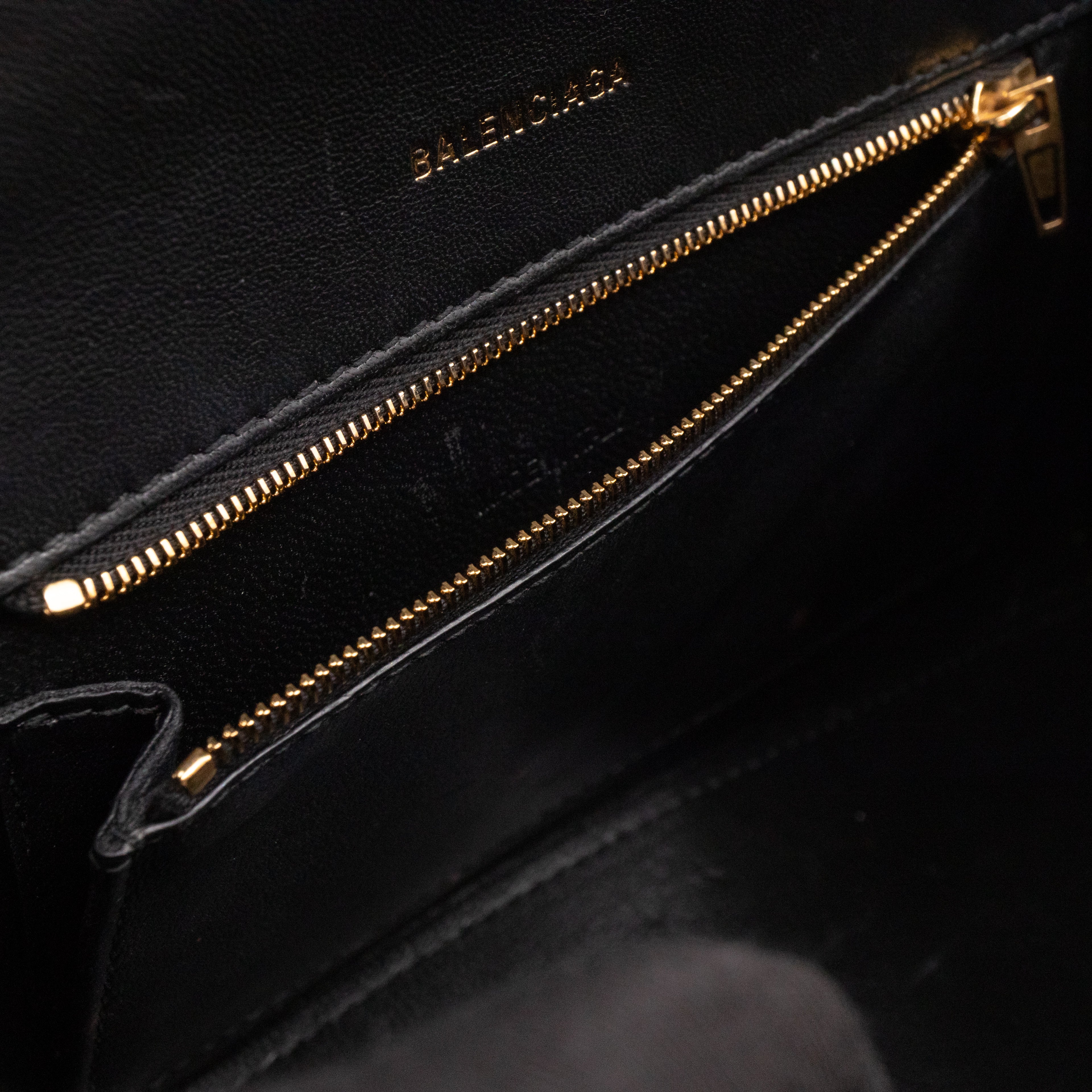 Hourglass Small Bag Box Black Calfskin
