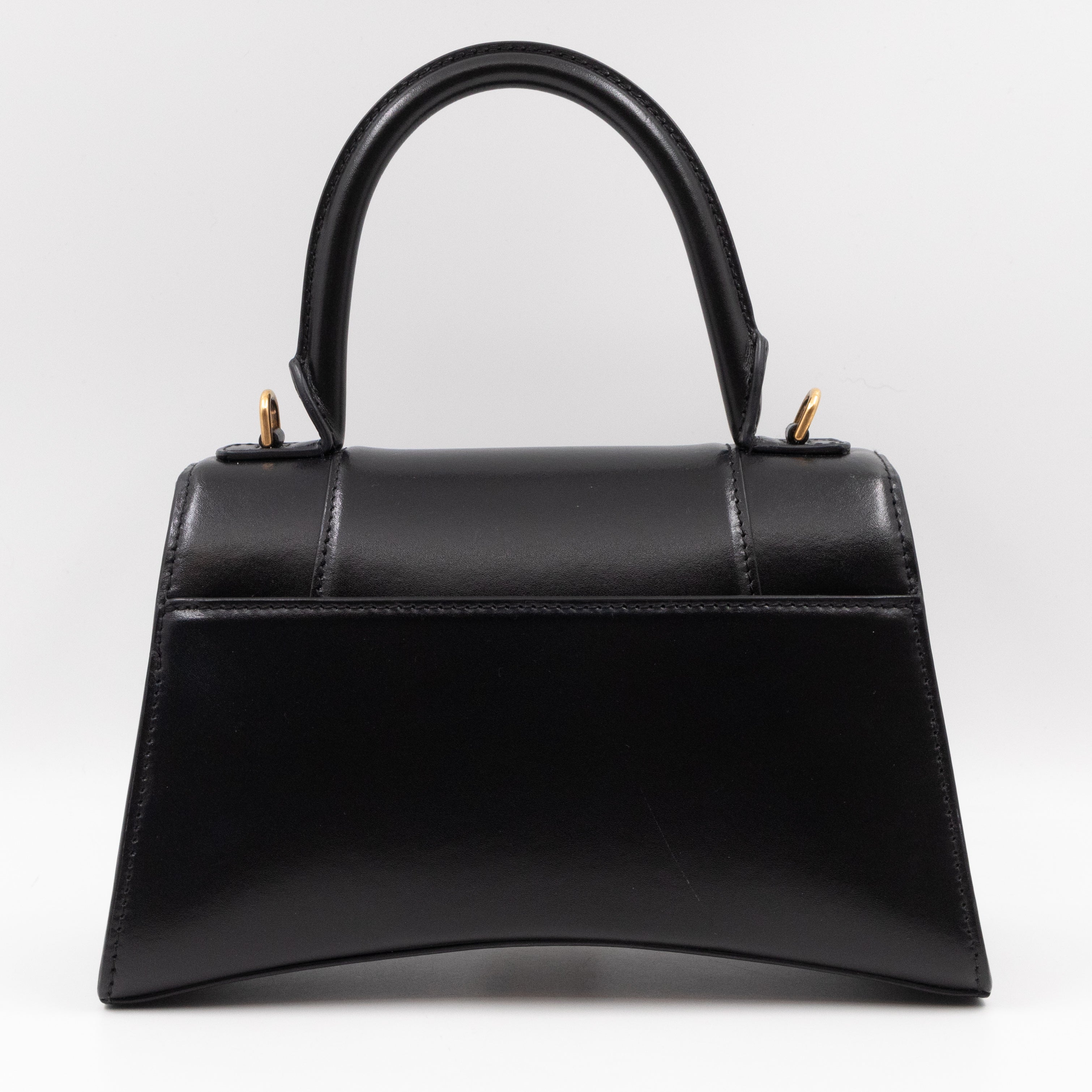 Hourglass Small Bag Box Black Calfskin