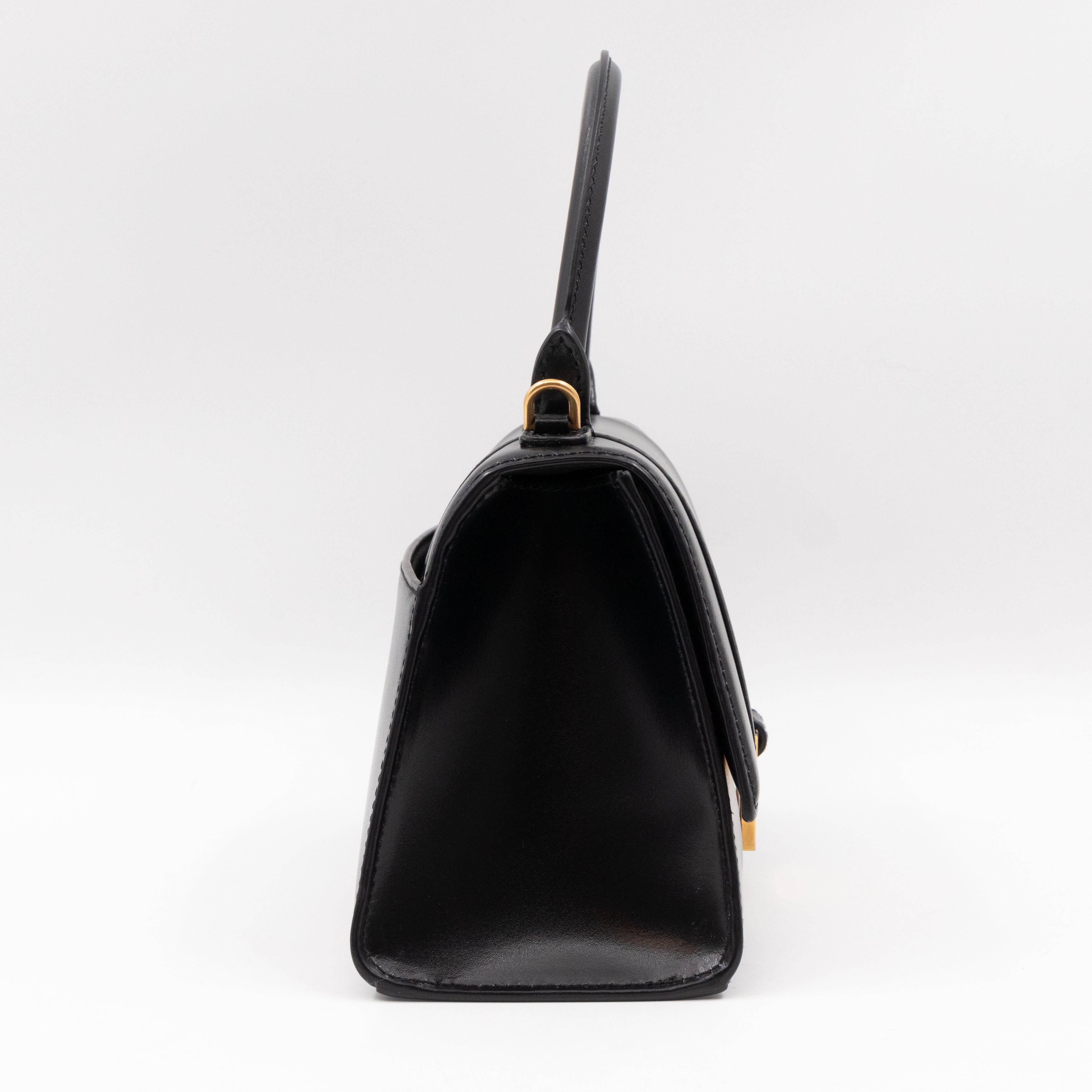 Hourglass Small Bag Box Black Calfskin