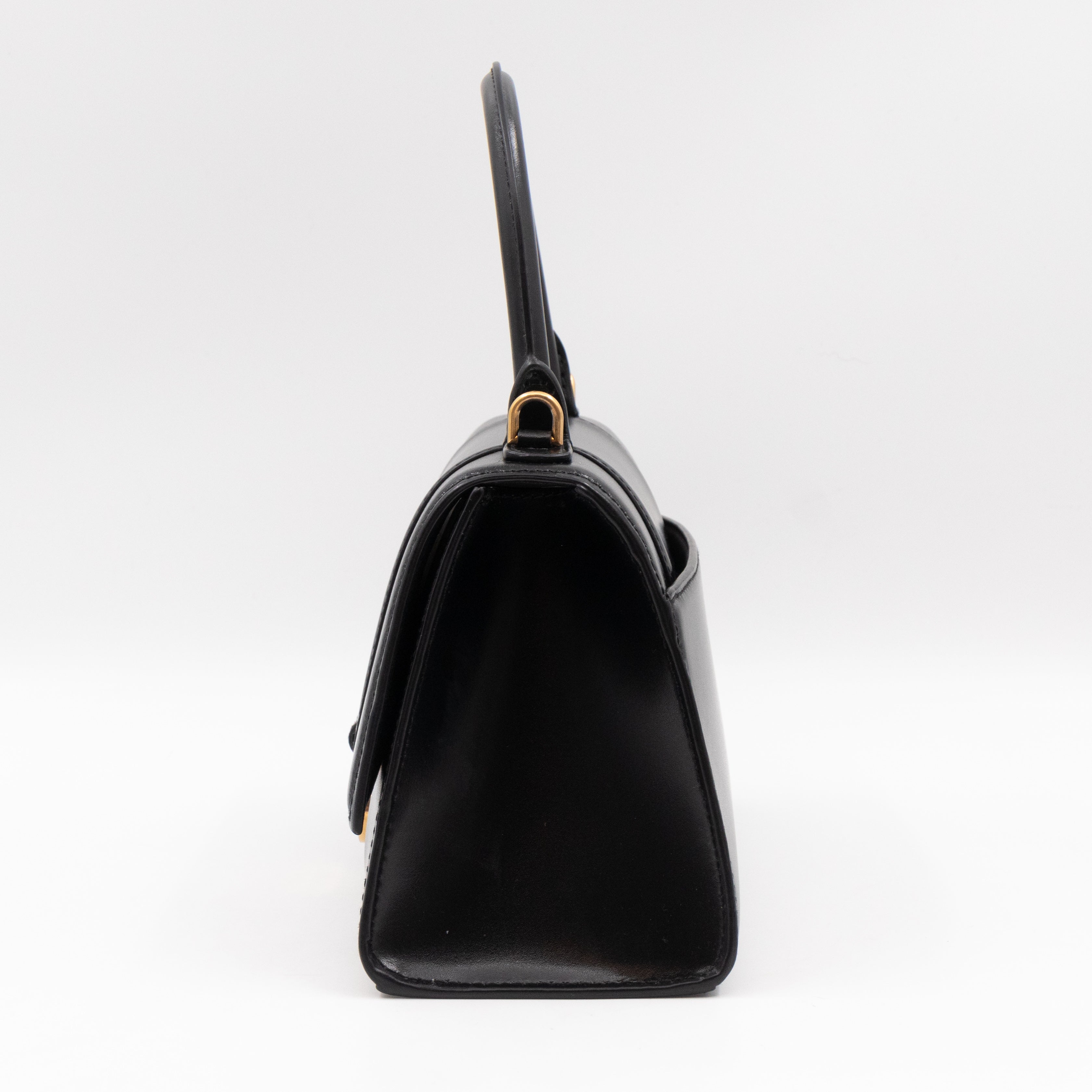 Hourglass Small Bag Box Black Calfskin