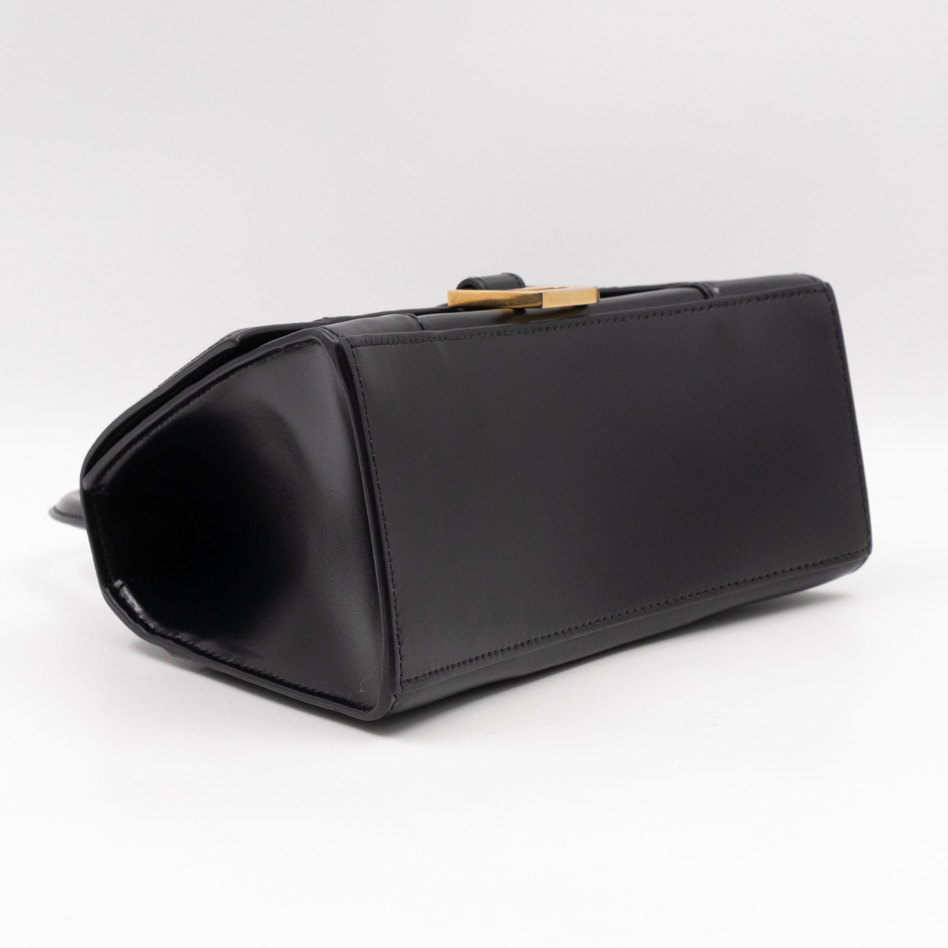 Hourglass Small Bag Box Black Calfskin