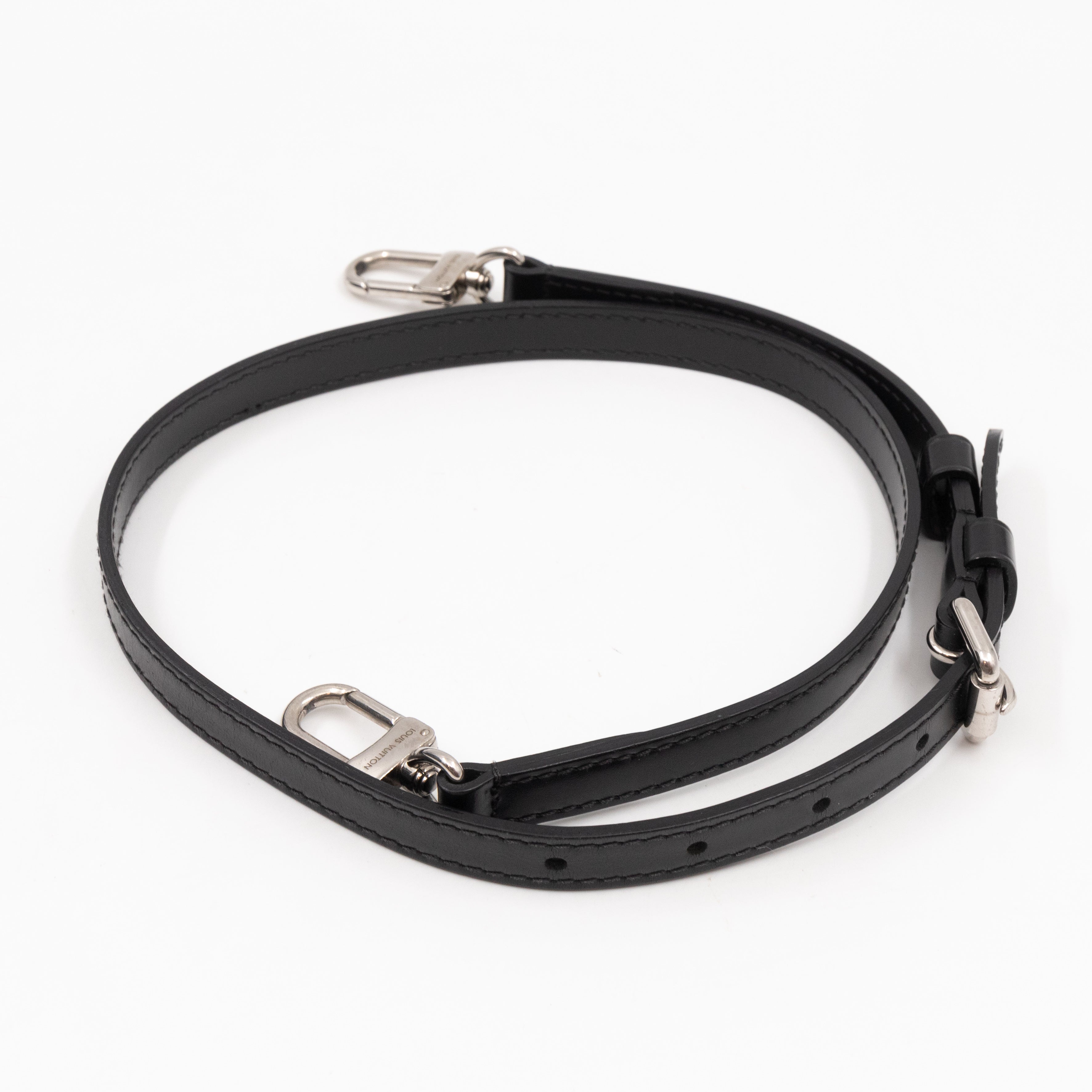 Brea MM Black Epi Leather with Rouge Silver Charm
