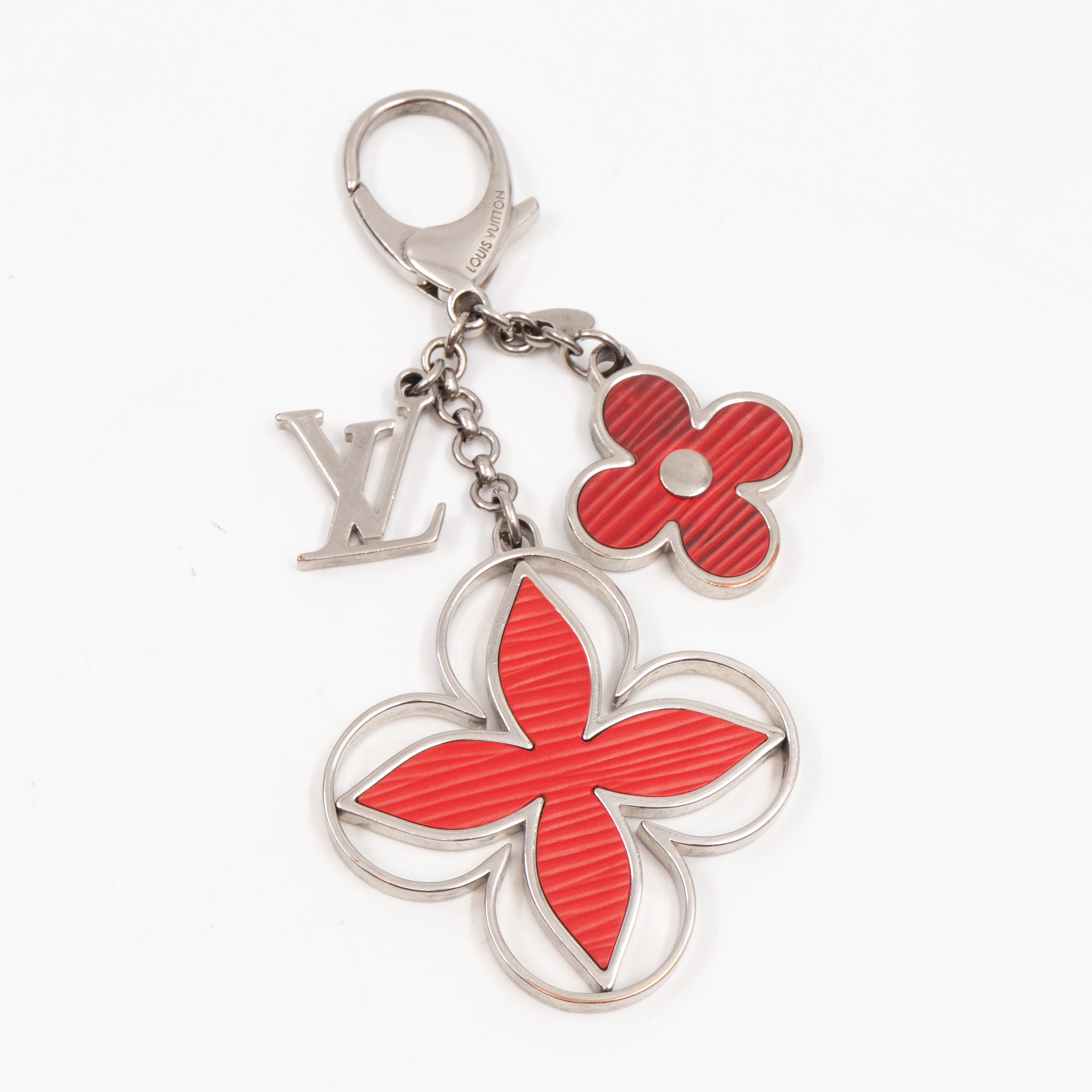 Brea MM Black Epi Leather with Rouge Silver Charm