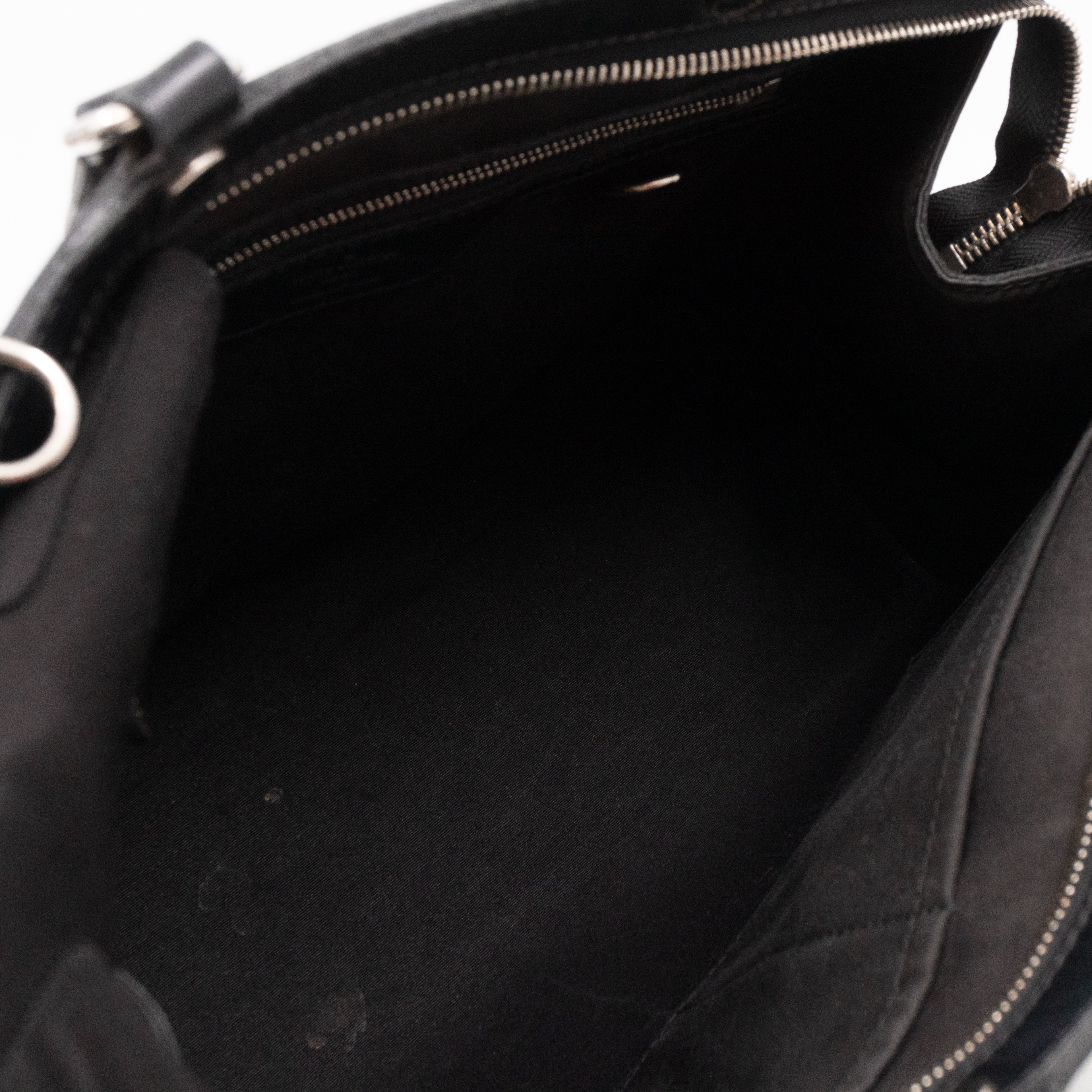 Brea MM Black Epi Leather with Rouge Silver Charm