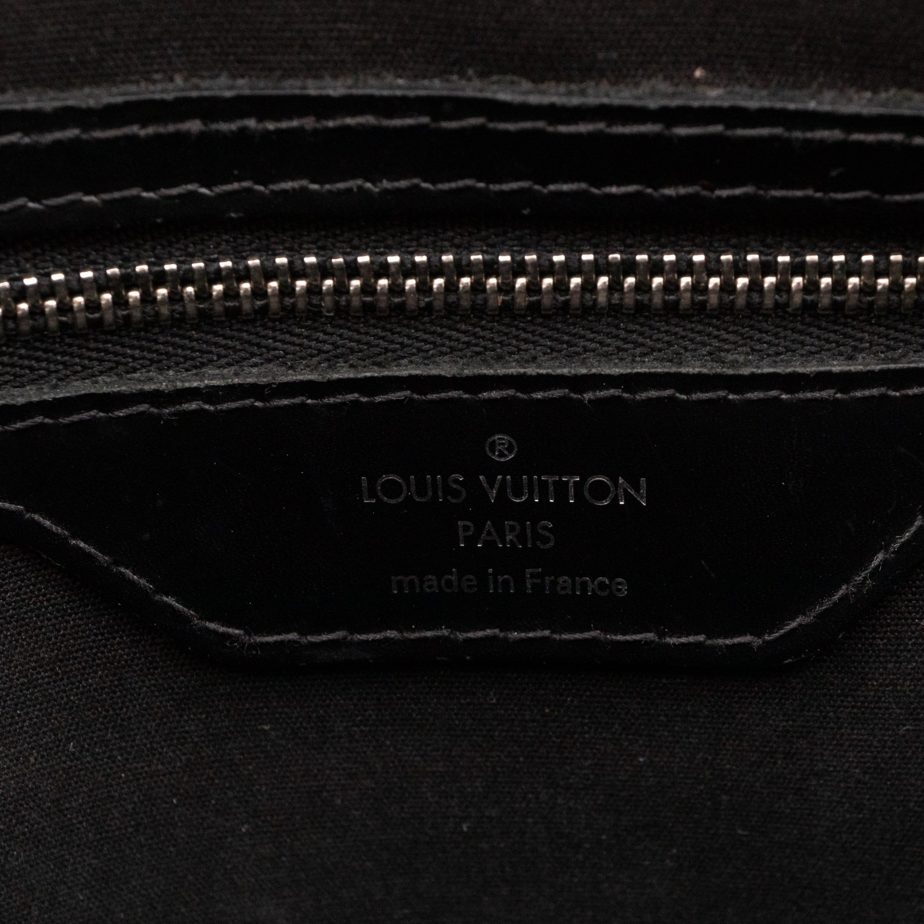 Brea MM Black Epi Leather with Rouge Silver Charm