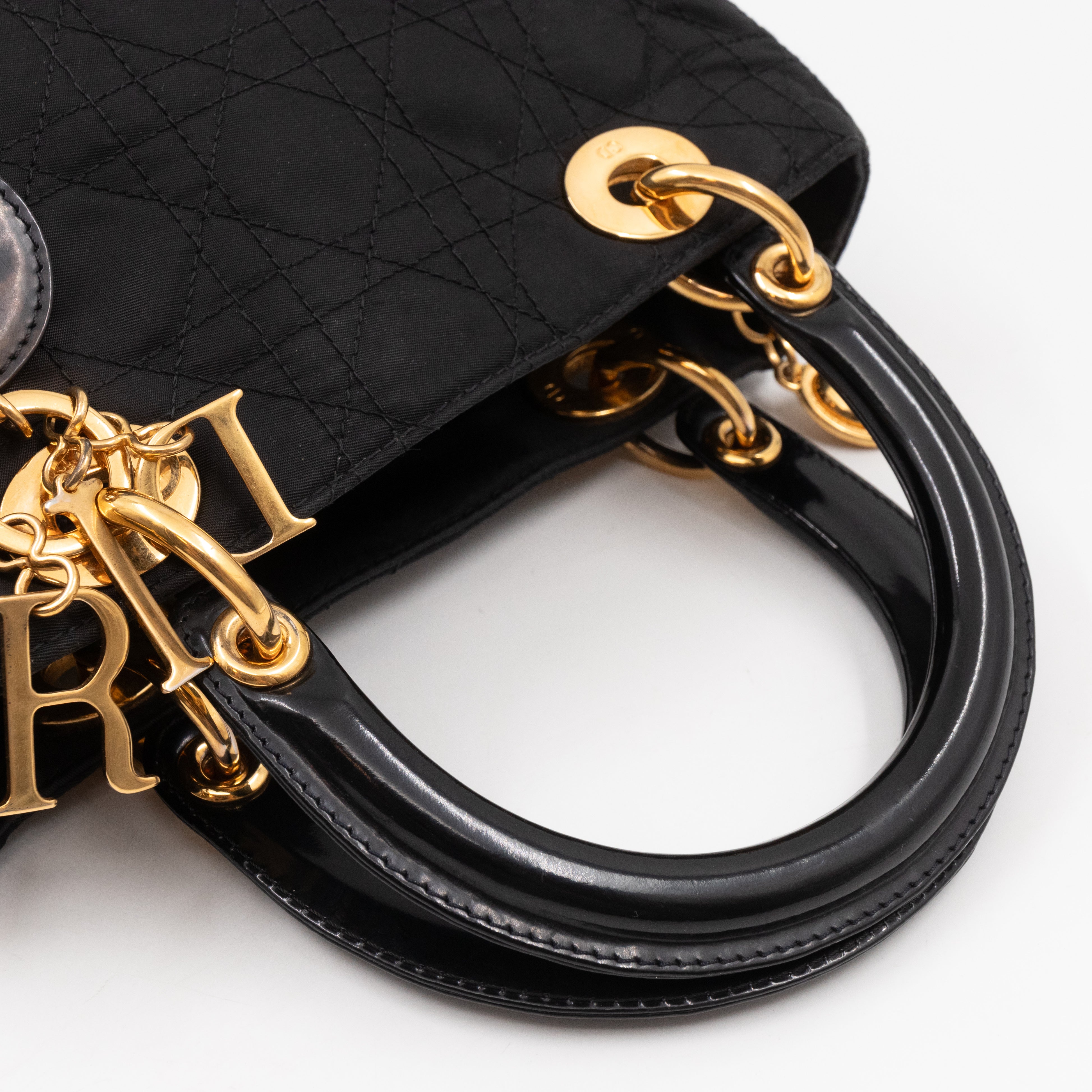 Vintage Lady Dior Medium Black Nylon