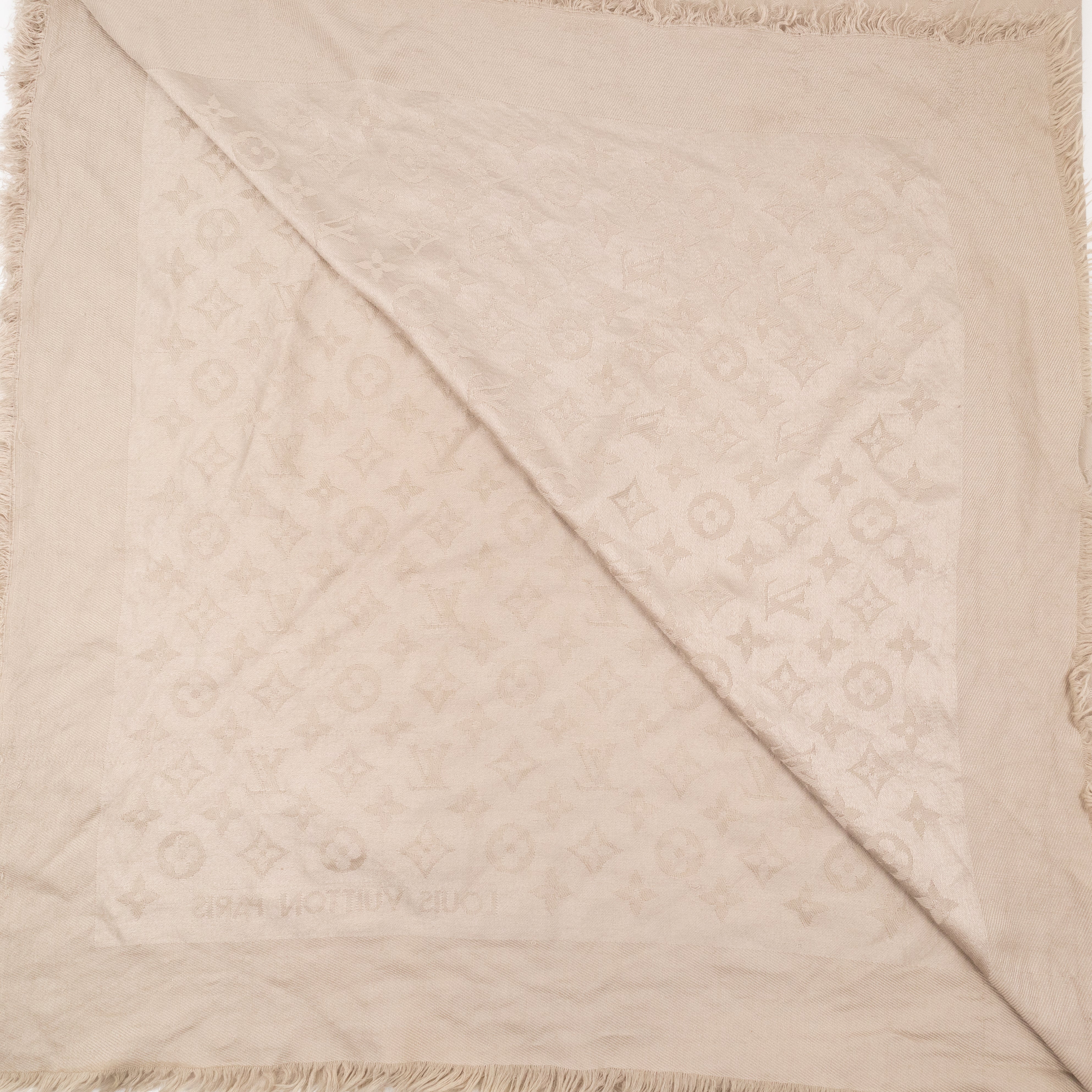 Monogram Shawl Beige