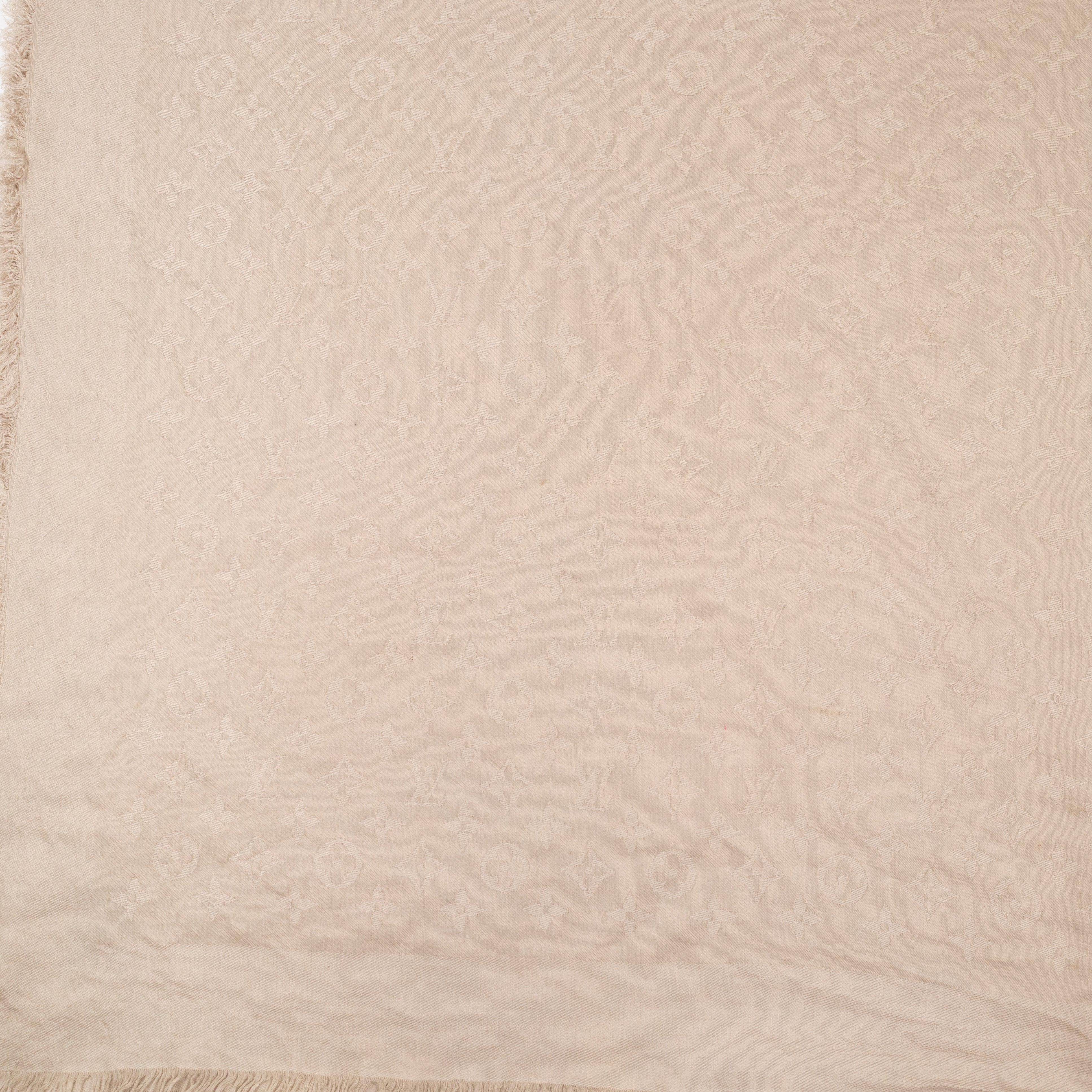 Monogram Shawl Beige