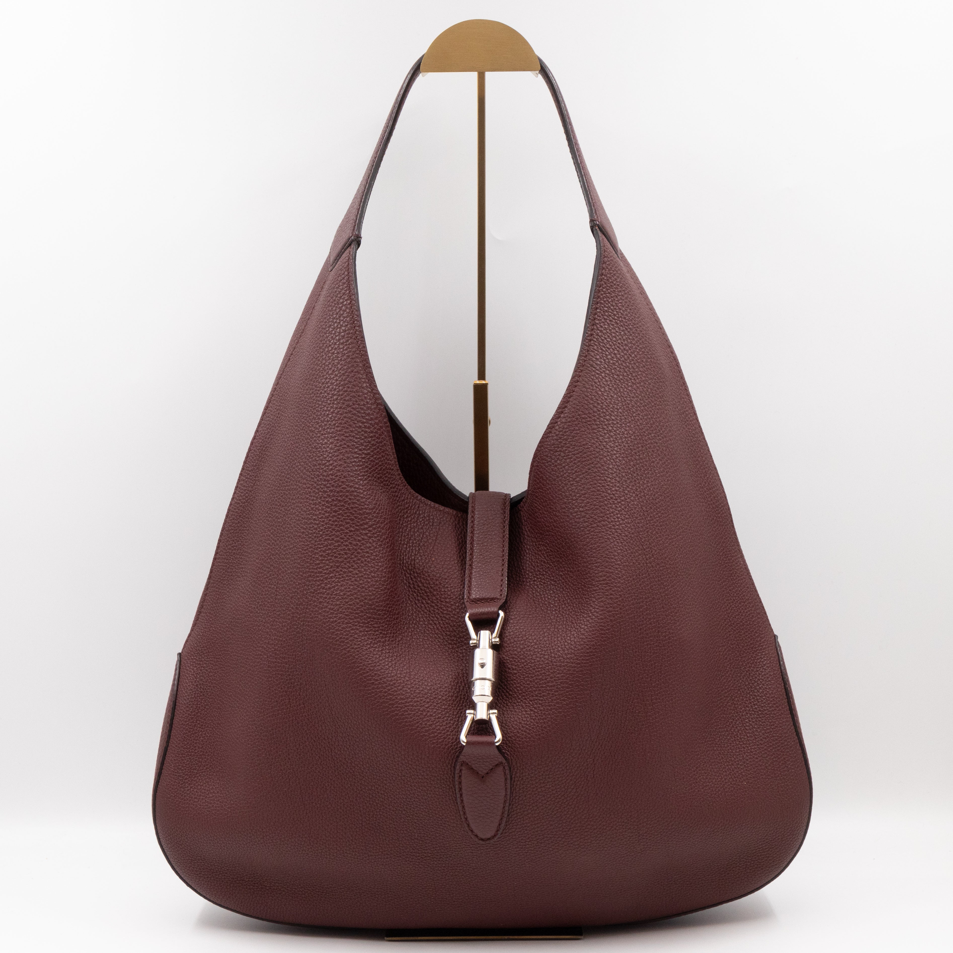 Jackie Large Hobo Bag Brown Leather