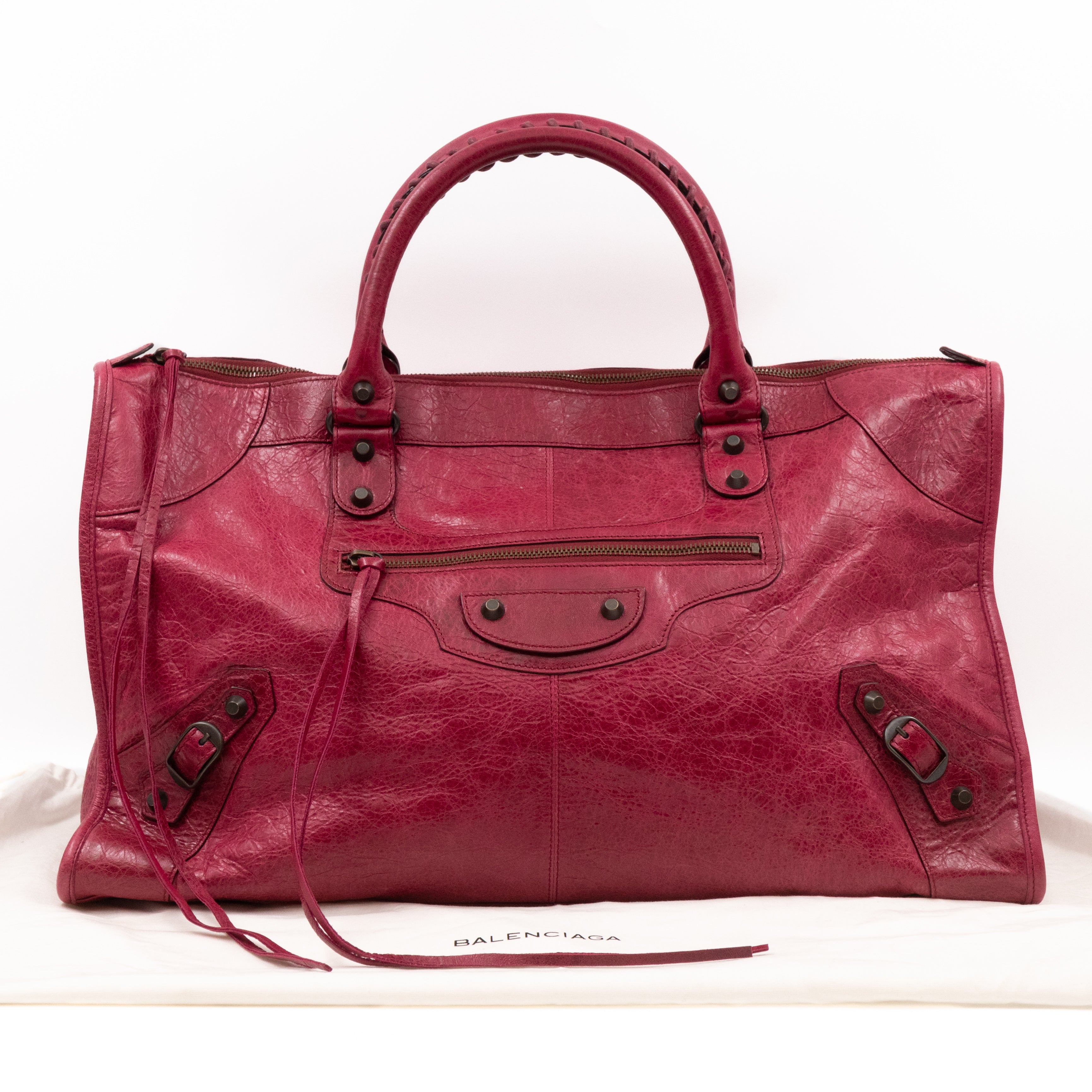 Work Bag Burgundy Leather