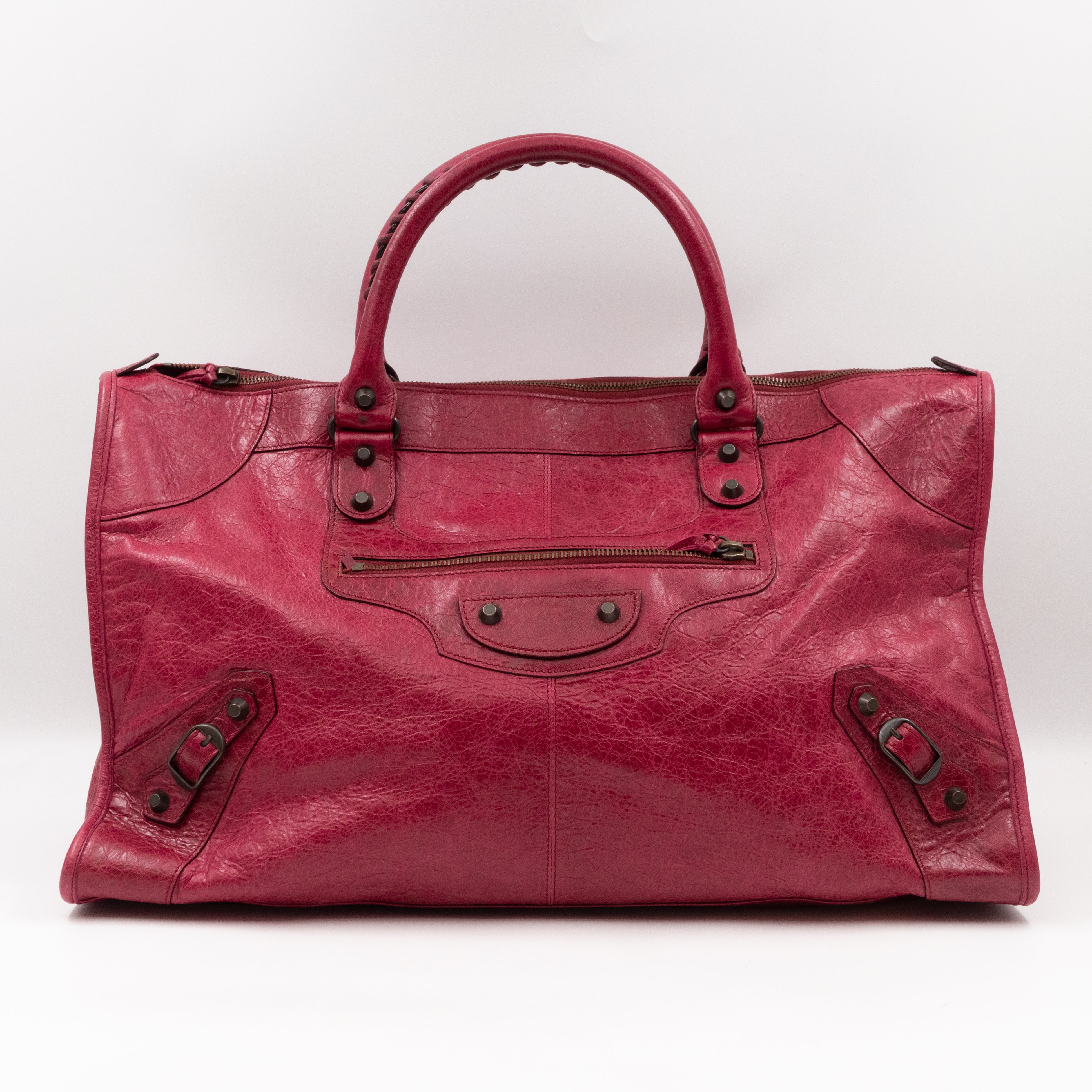 Work Bag Burgundy Leather