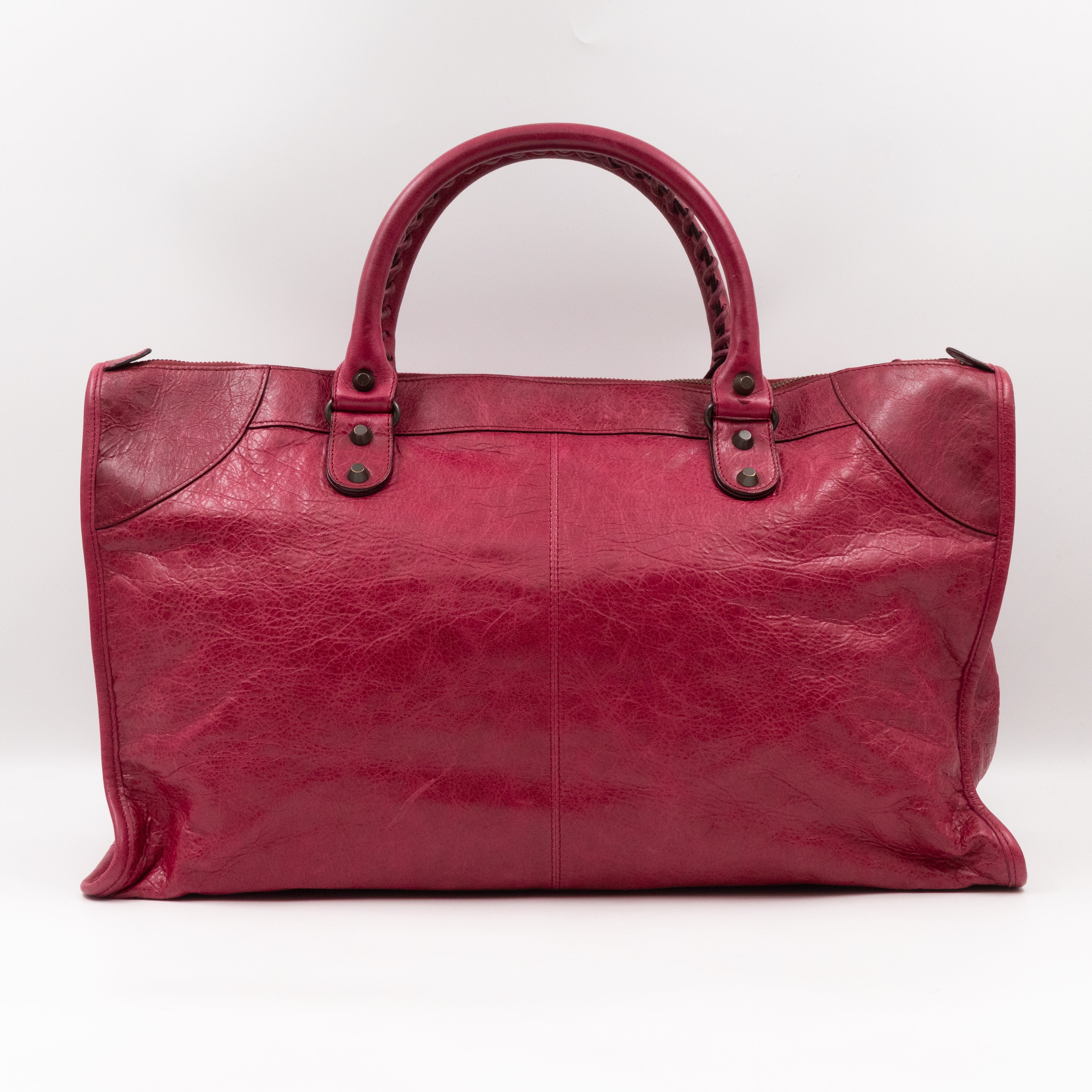 Work Bag Burgundy Leather